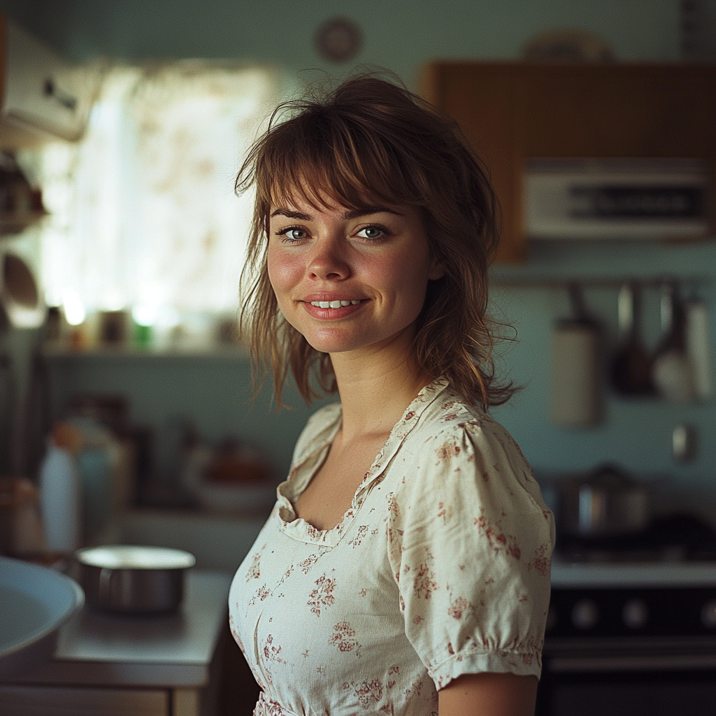 Une femme qui sourit | Source : Midjourney
