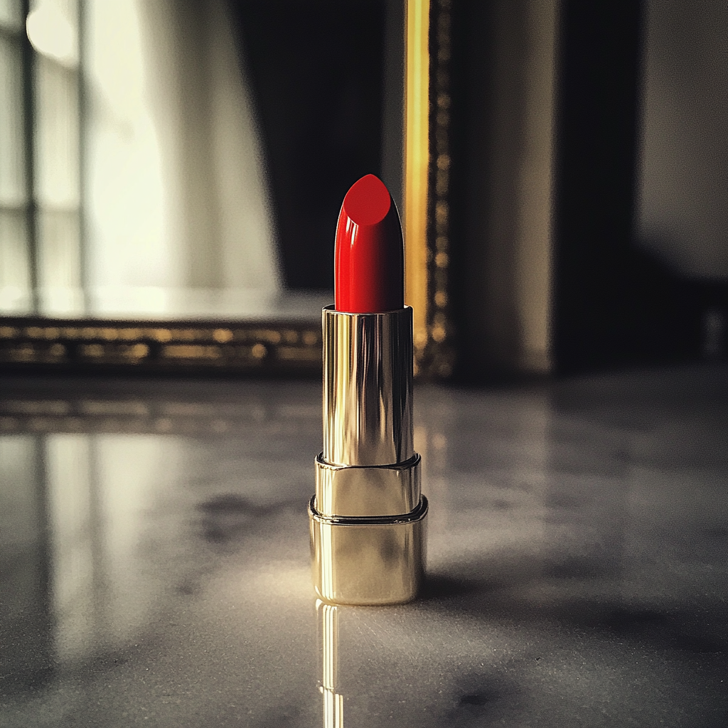 Un tube de rouge à lèvres rouge | Source : Midjourney