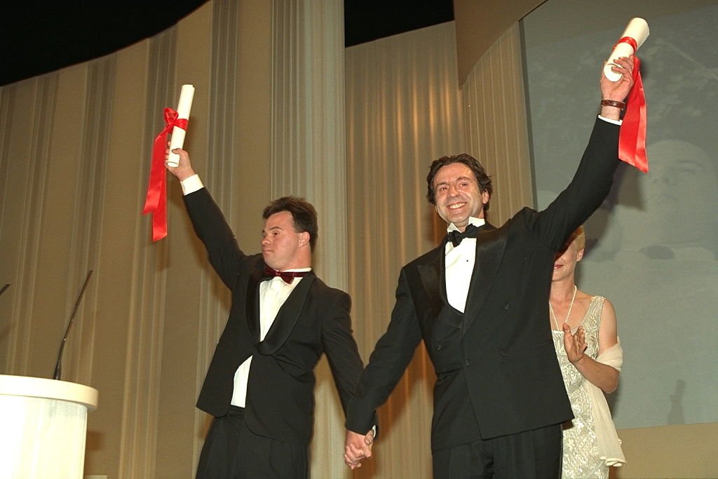 Pascal Duquenne et Daniel Auteuil lors du 49e Festival de Cannes. І Source : Getty Images