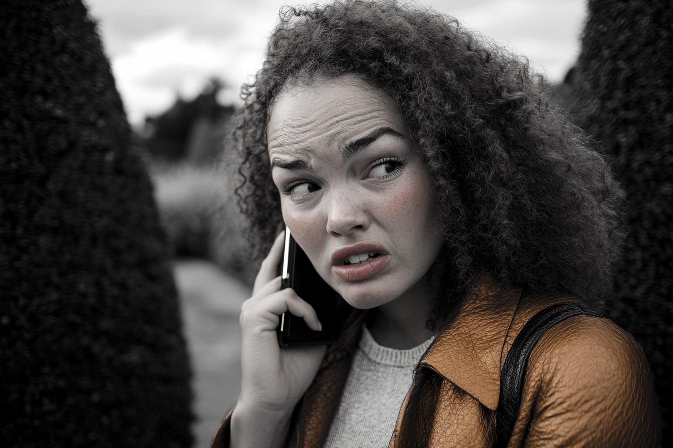 Une femme qui passe un appel téléphonique | Source : Midjourney