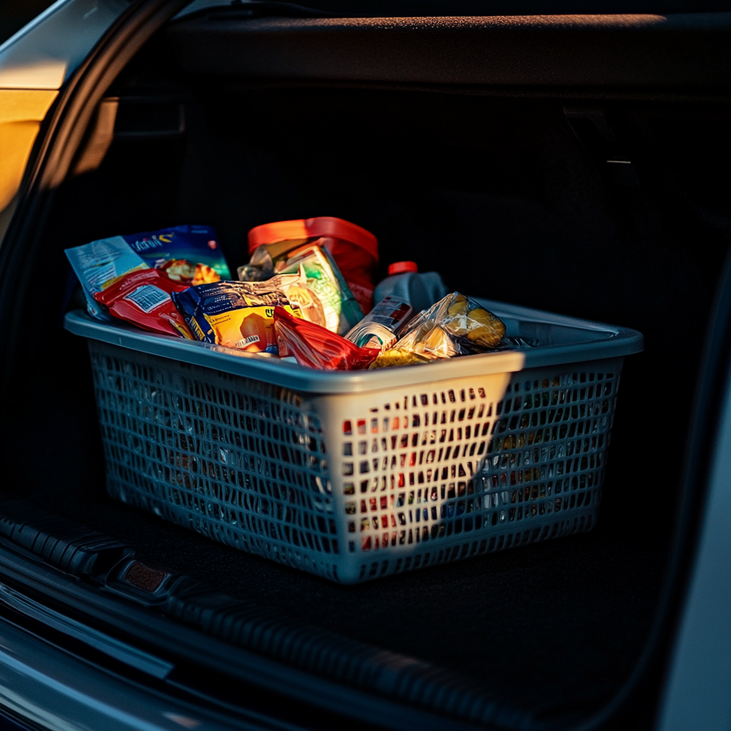 Des provisions dans un panier à linge | Source : Midjourney