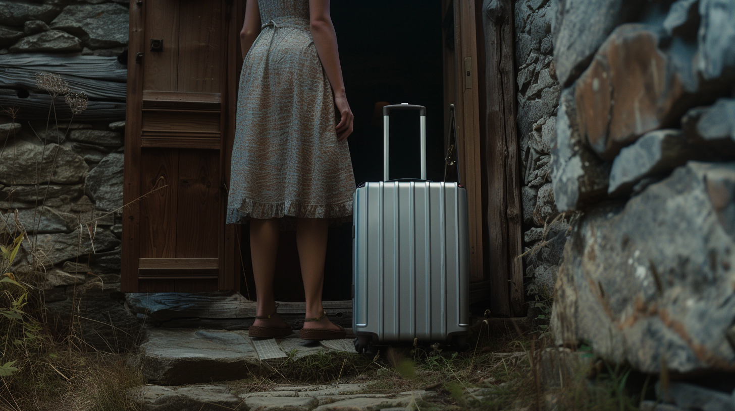 Une femme avec une valise | Source : Midjourney