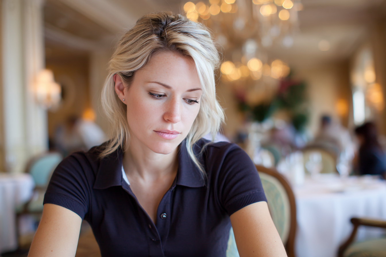 Une femme qui regarde fixement quelque chose | Source : Midjourney