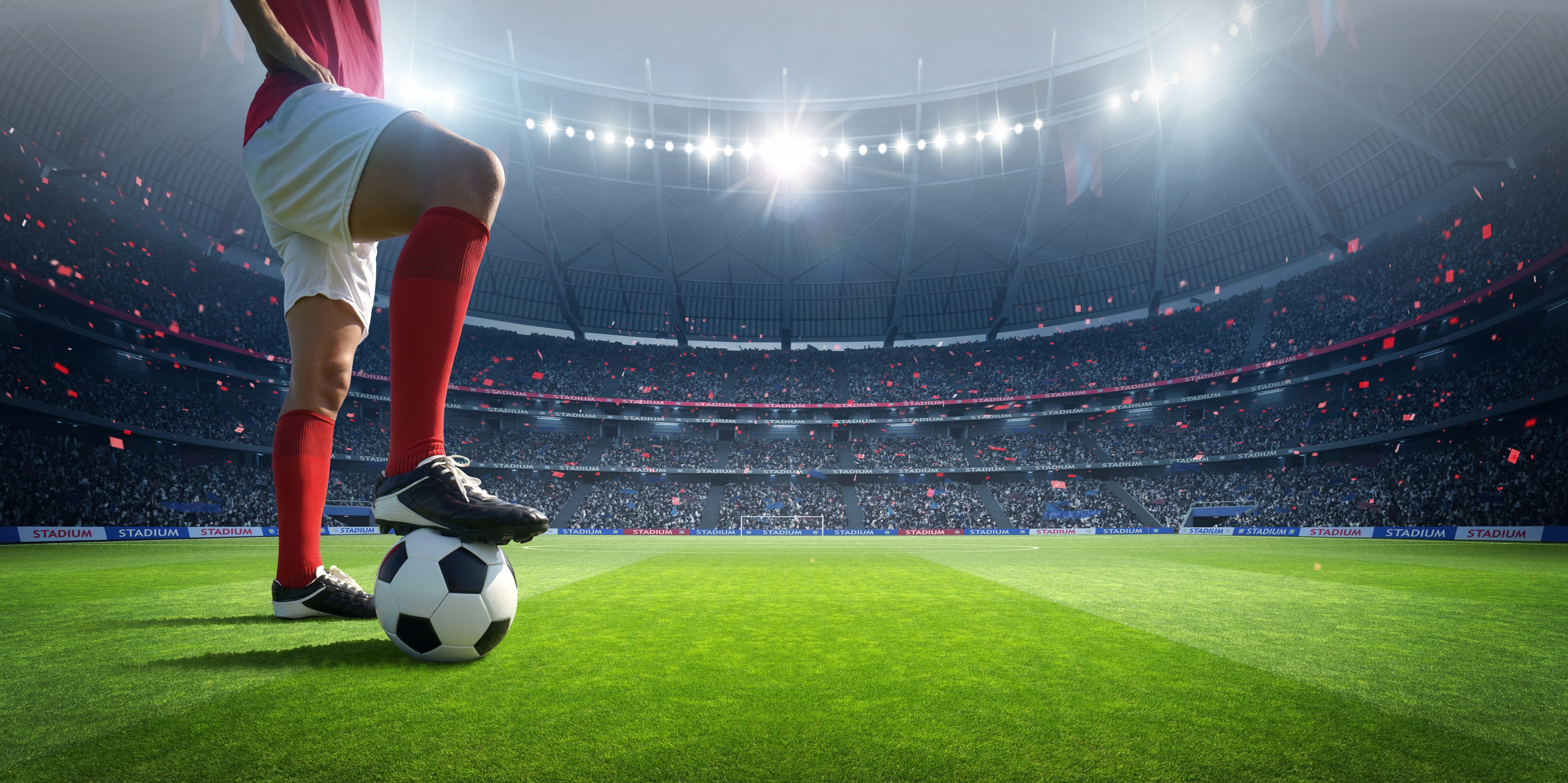 Un joueur de football dans le stade | Source : Shutterstock