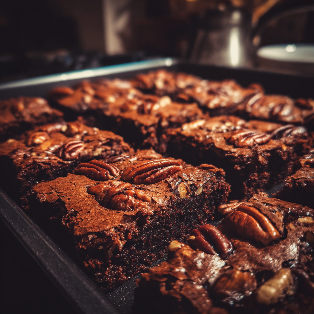 Un plateau de brownies | Source : Midjourney