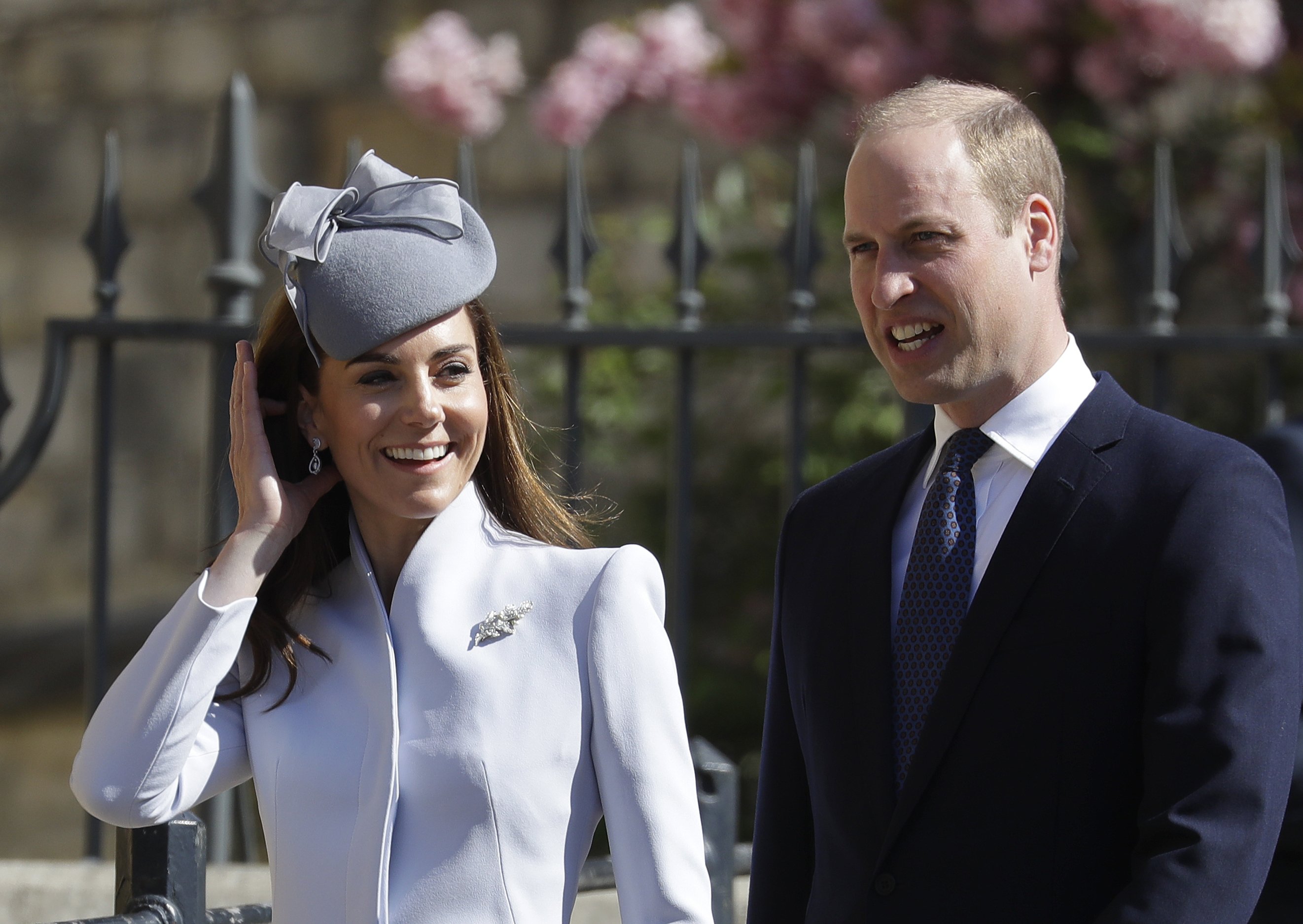 Le prince William et Kate Middleton au service du dimanche de Pâques à la chapelle St George's | Photo : Getty Images