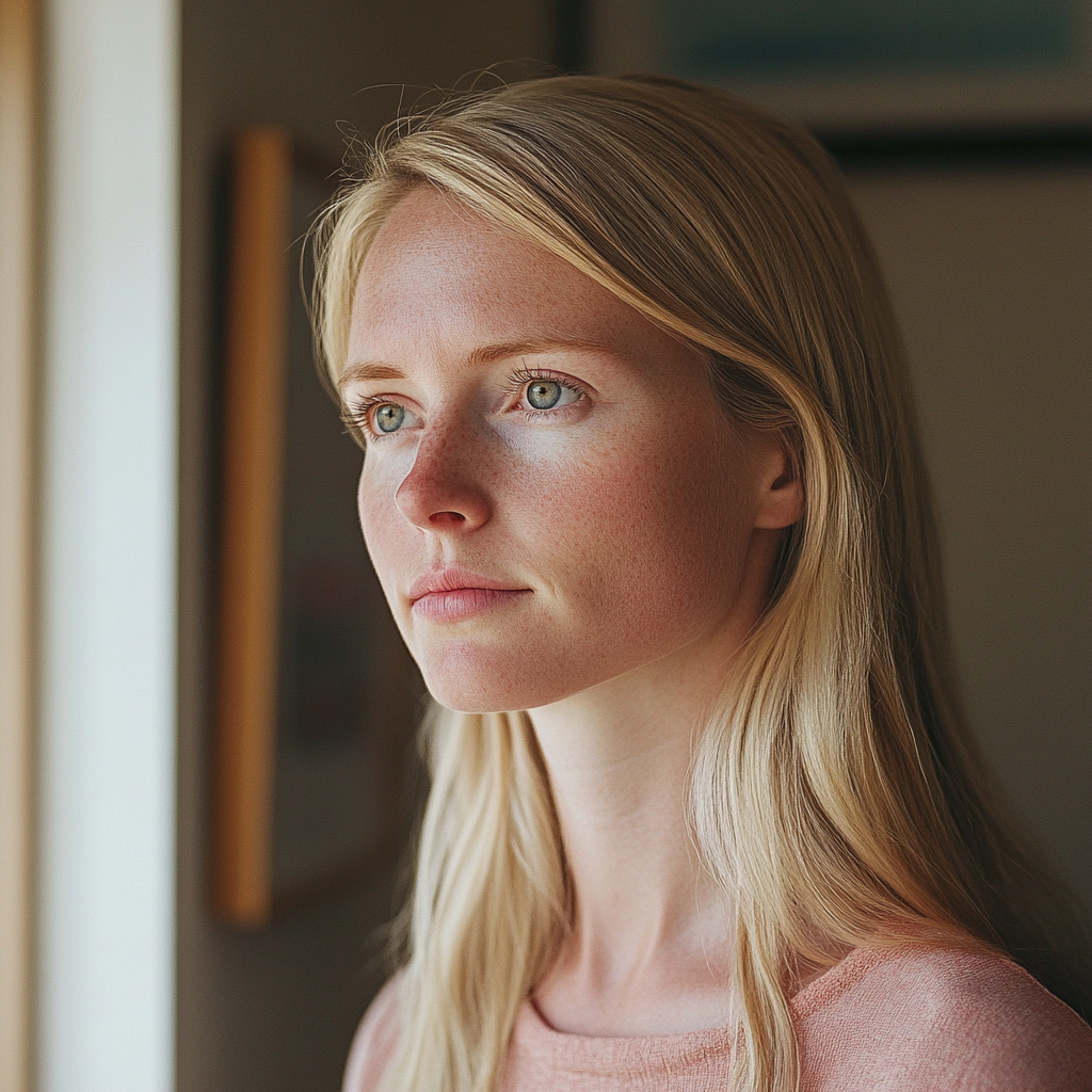 Une femme dans sa maison | Source : Midjourney