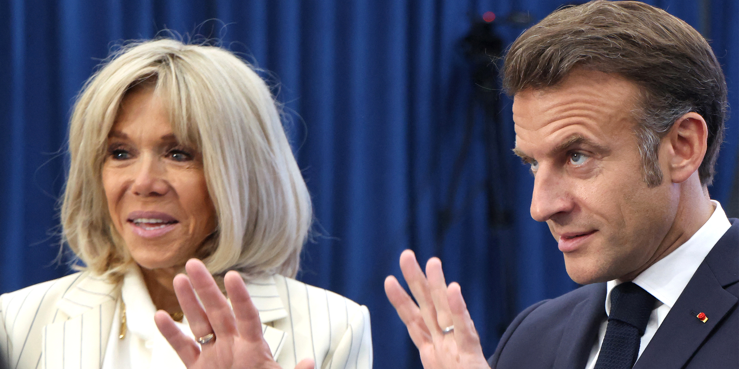 Brigitte Macron et le président français Emmanuel Macron. | Source : Getty Images