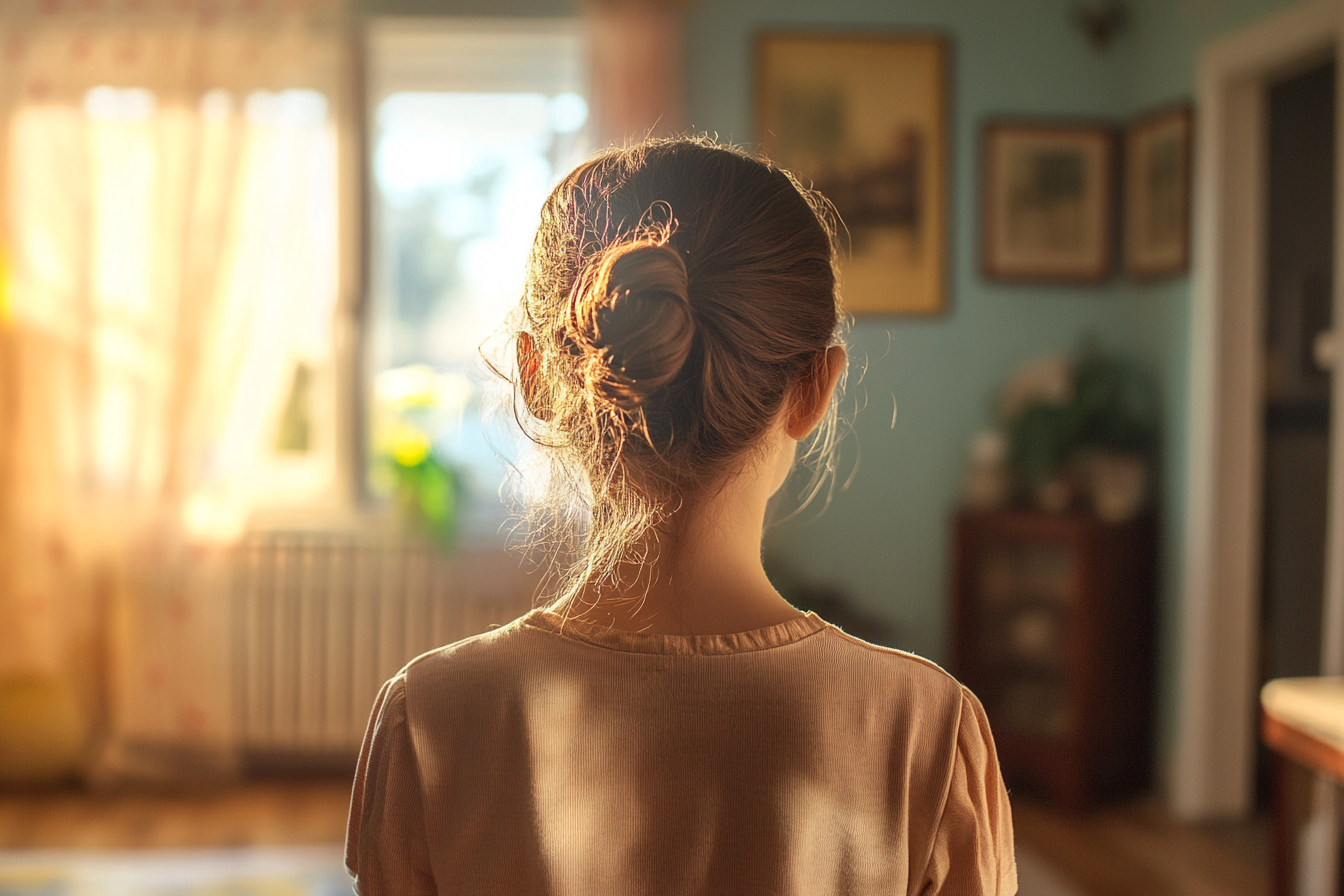 Une jeune fille se rendant à sa chambre | Source : Midjourney