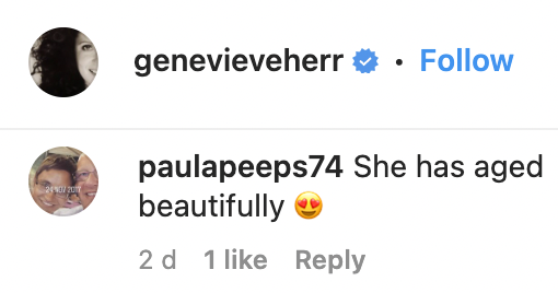 Un commentaire d'un fan sur le post de Genevieve Herr de Julia Roberts en tant qu'égérie de Chopard le 16 mars 2023. | Source : Instagram/genevieveherr
