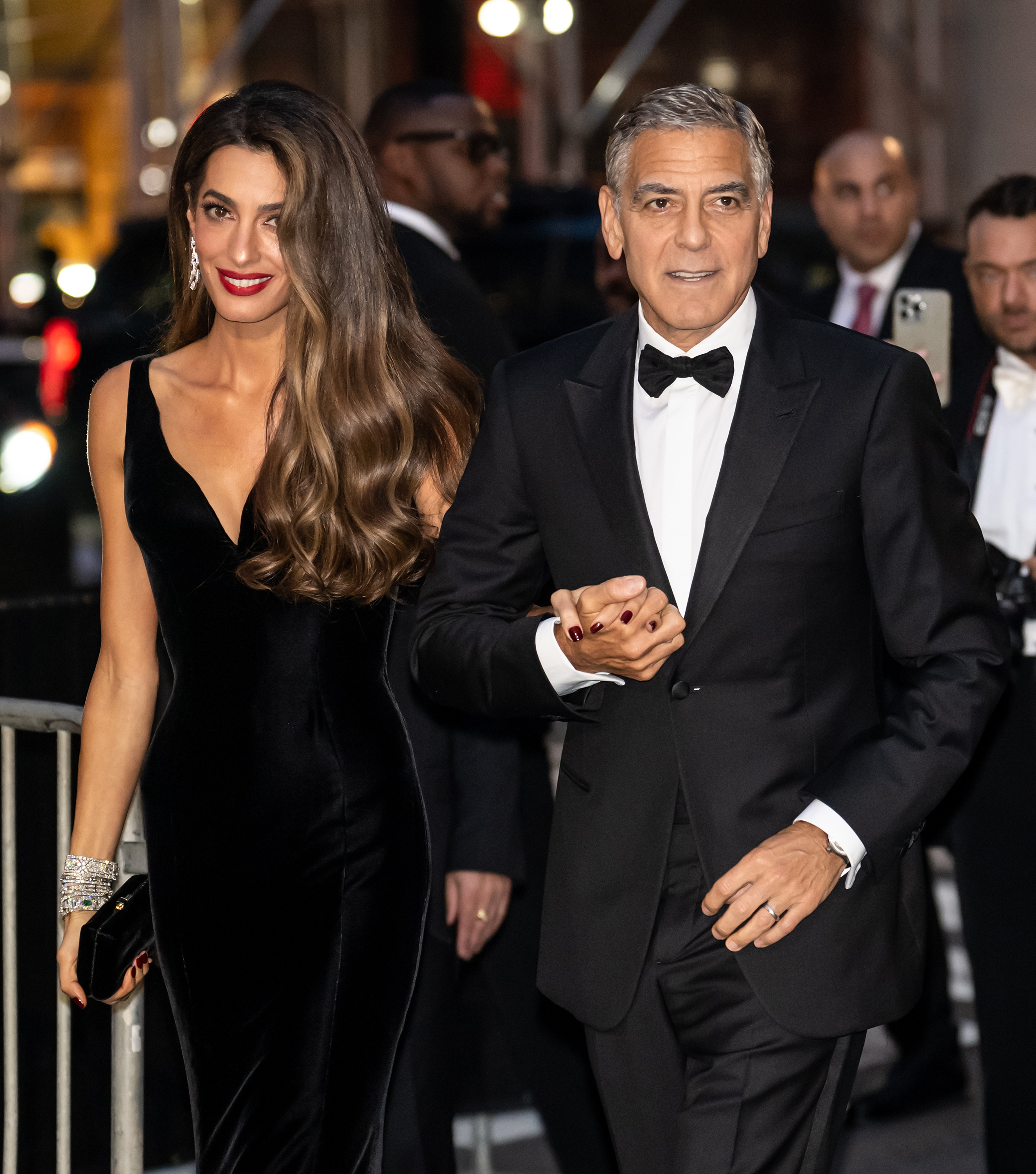 Amal et George Clooney lors de la soirée The Albies de la Fondation Clooney pour la justice à la bibliothèque publique de New York, le 26 septembre 2024, à New York. | Source : Getty Images