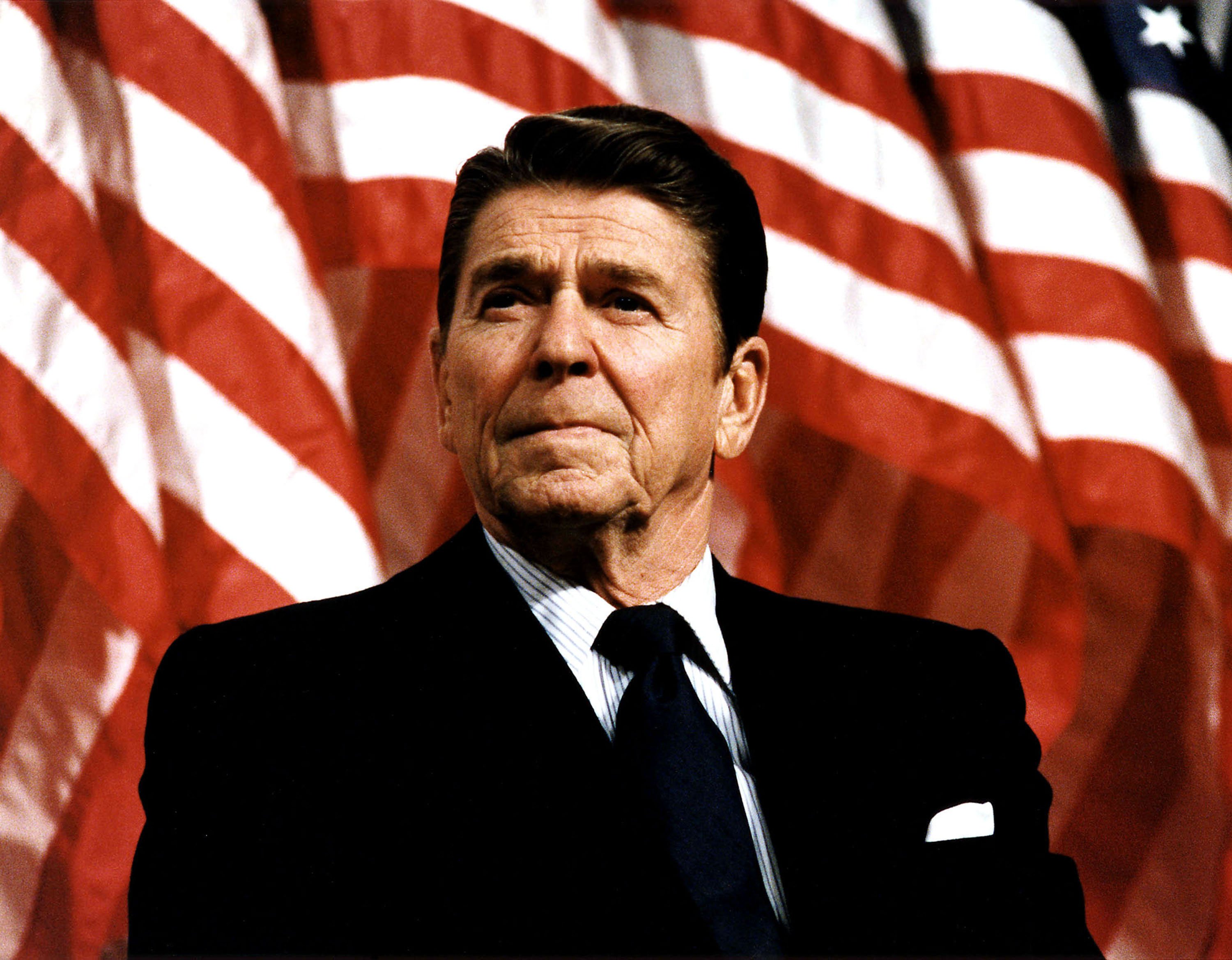 Le président Ronald Reagan au rassemblement de la convention républicaine de Durenberger, 1982. | Source : Getty Images