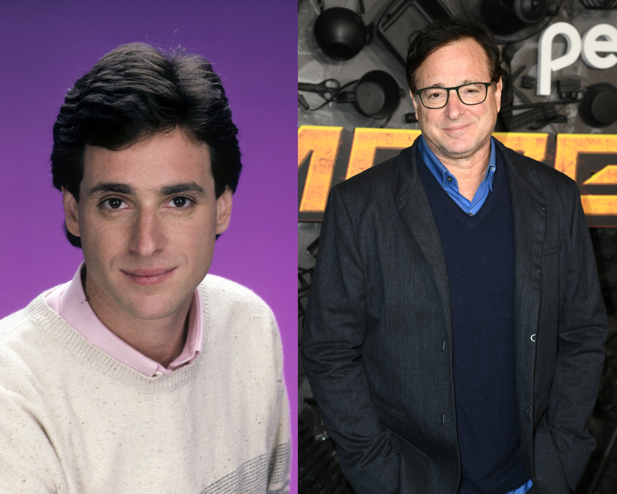 Bob Saget’s cast gallery photo in 1987 | Bob Saget at the California Science Center on December 08, 2021 in Los Angeles, California | Source: Getty Images