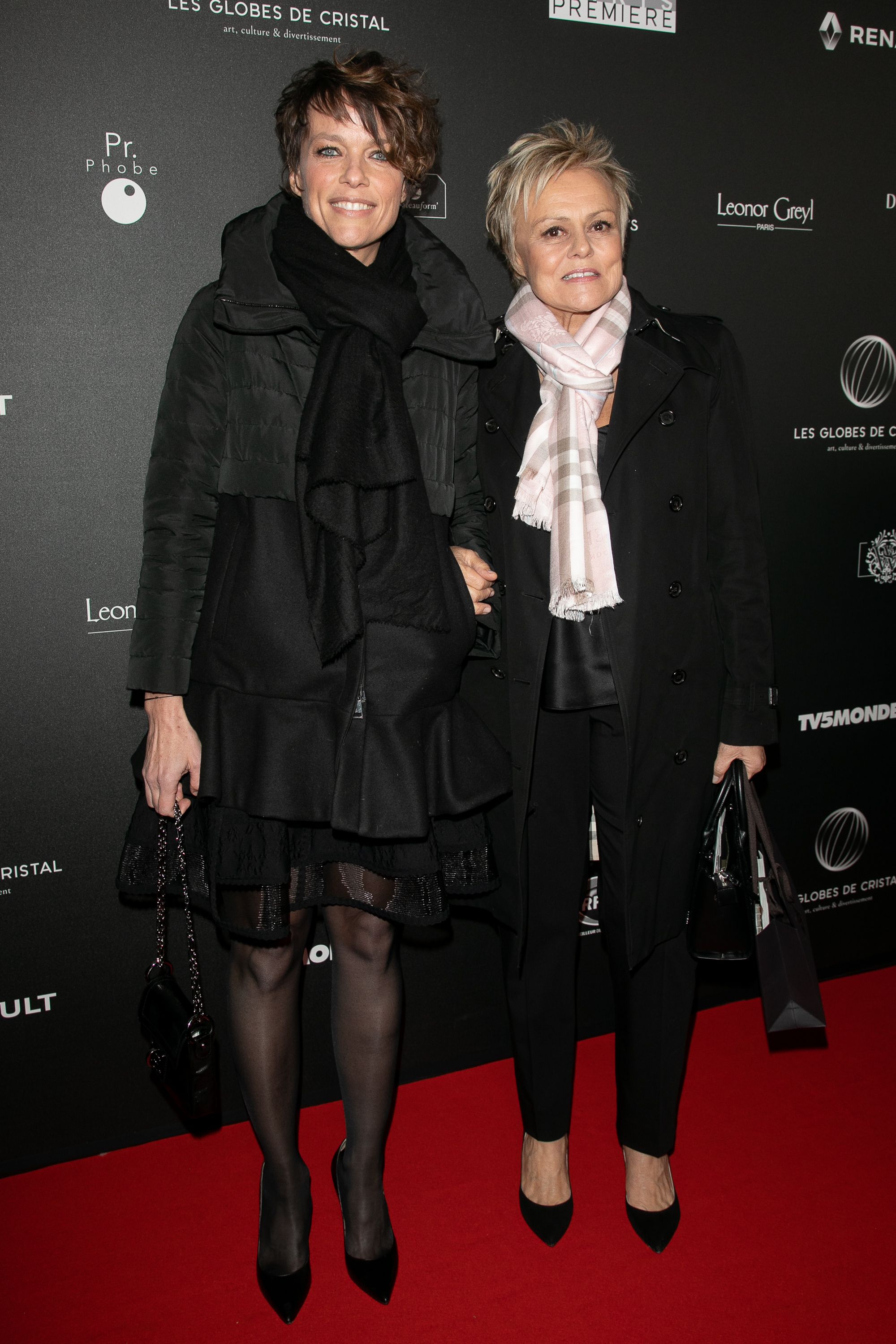  Anne Le Nen et Muriel Robin à la Salle Wagram le 04 février 2019 à Paris, France.  | Photo : Getty Images