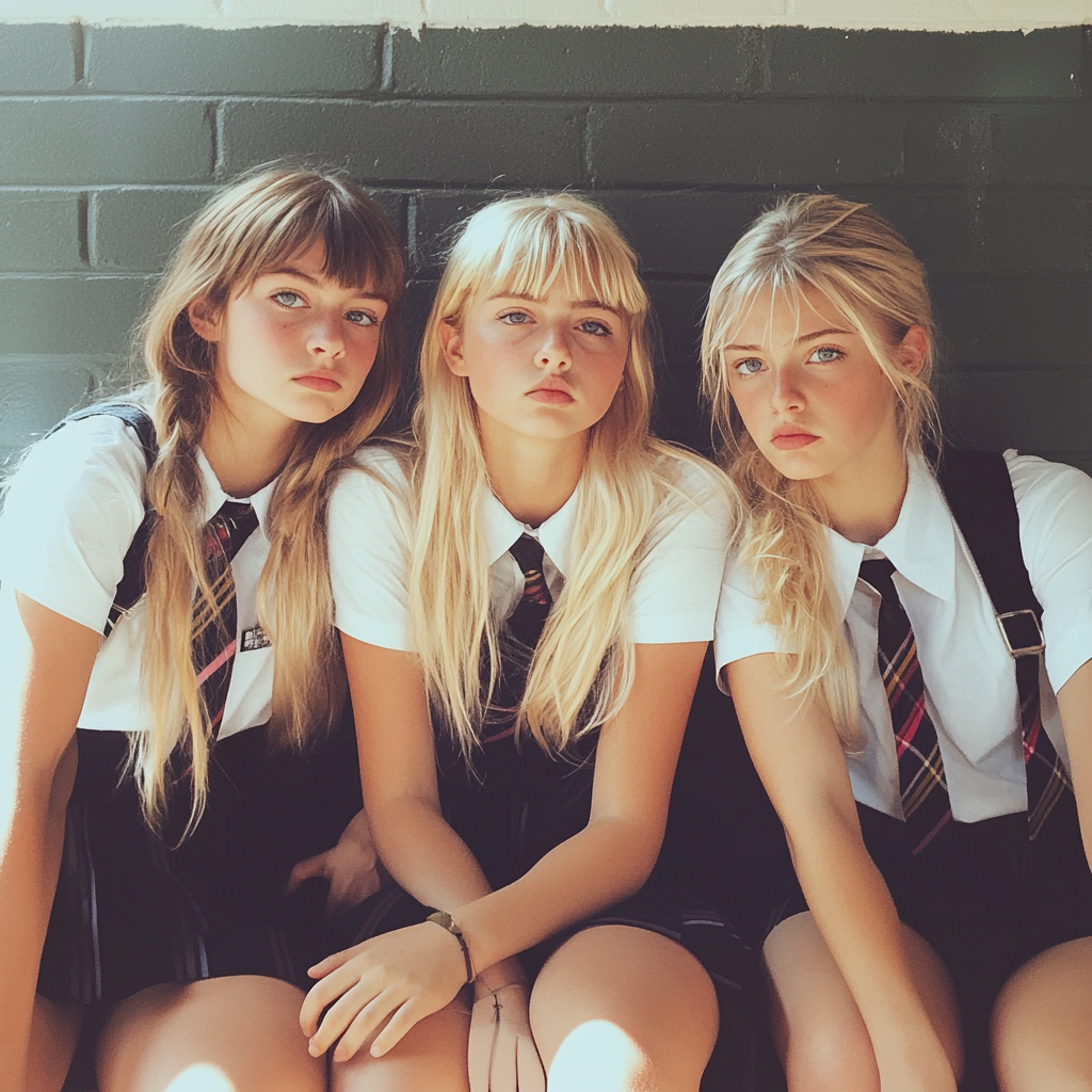 Trois adolescentes | Source : Midjourney