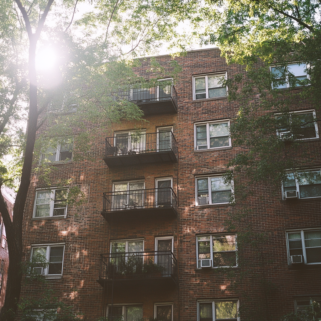 A beautiful apartment building | Source: Midjourney