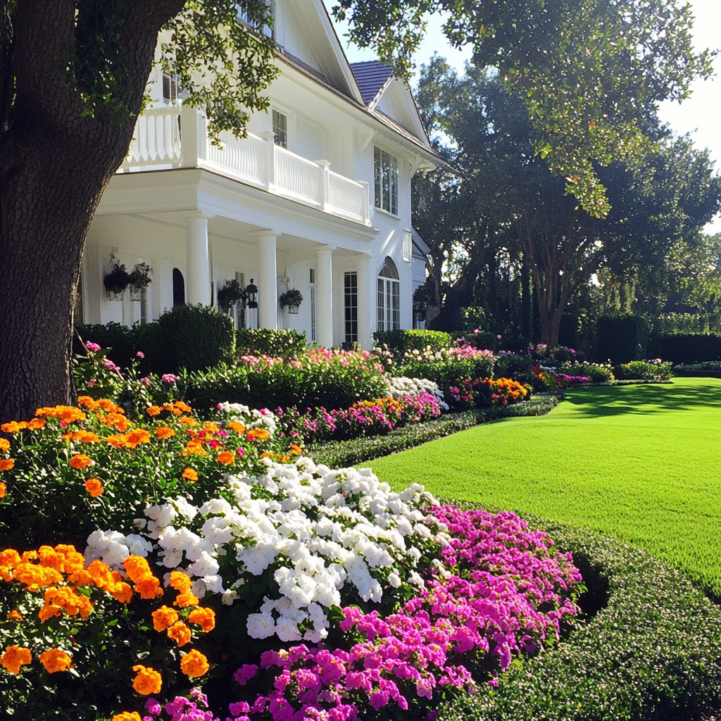 Un magnifique parterre de fleurs | Source : Midjourney