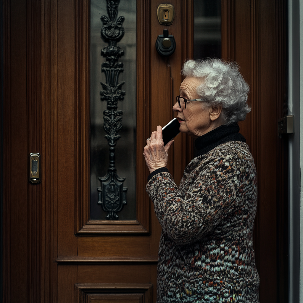 Une femme qui parle au téléphone | Source : Midjourney