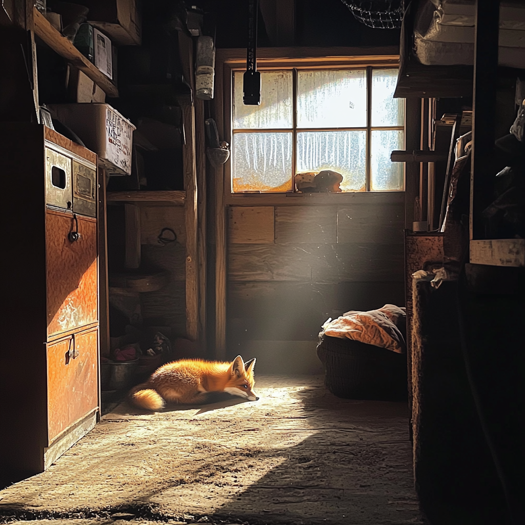 Un renard dans un garage | Source : Midjourney