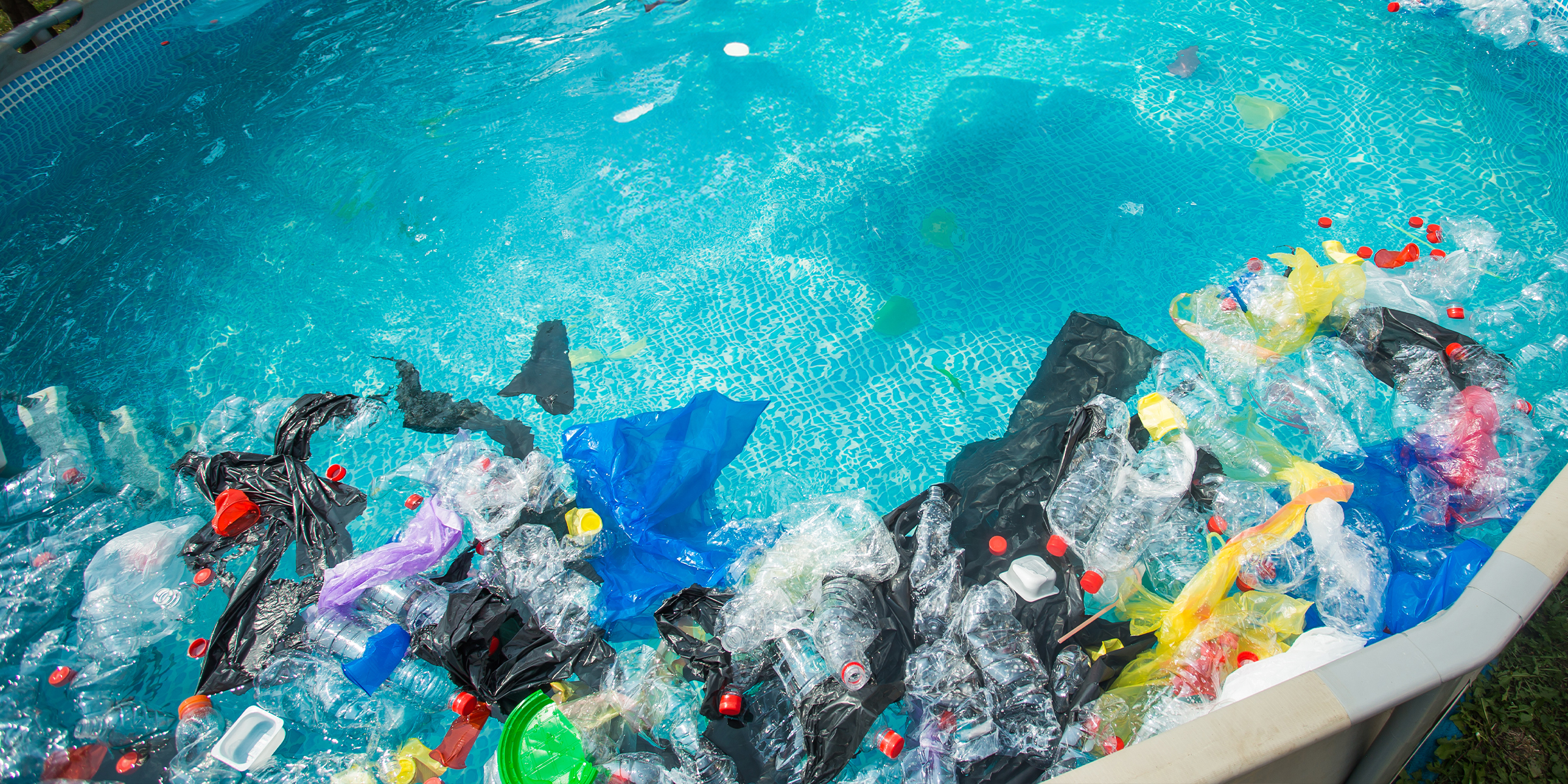 Une piscine avec des déchets dedans | Source : Shutterstock