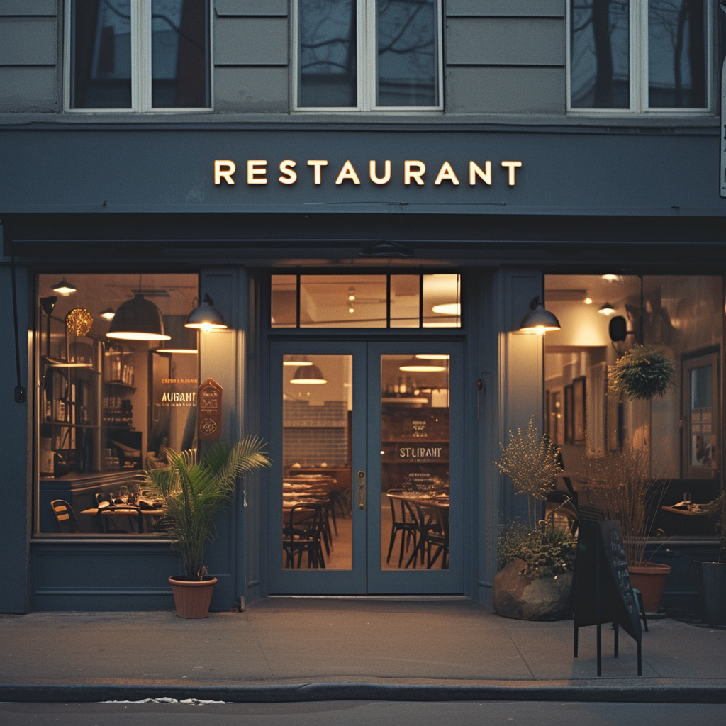 L'extérieur d'un restaurant | Source : Midjourney