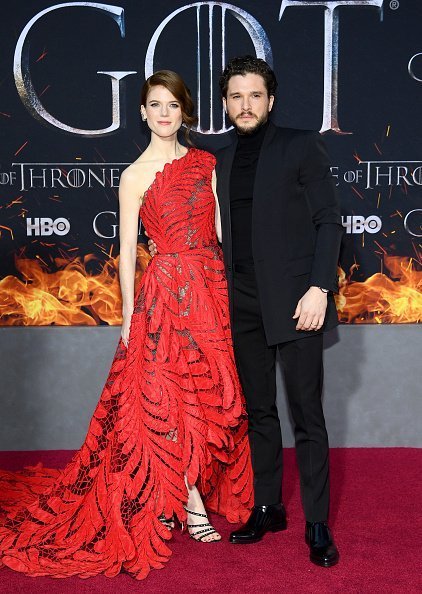 Rose Leslie et Kit Harington à la première de "Game Of Thrones" Saison 8 le 03 avril 2019 à New York City | Photo : Getty Images