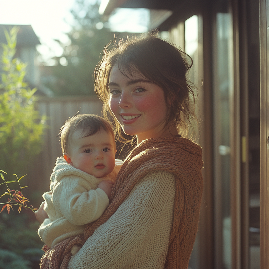 Une femme heureuse avec son enfant | Source : Midjourney