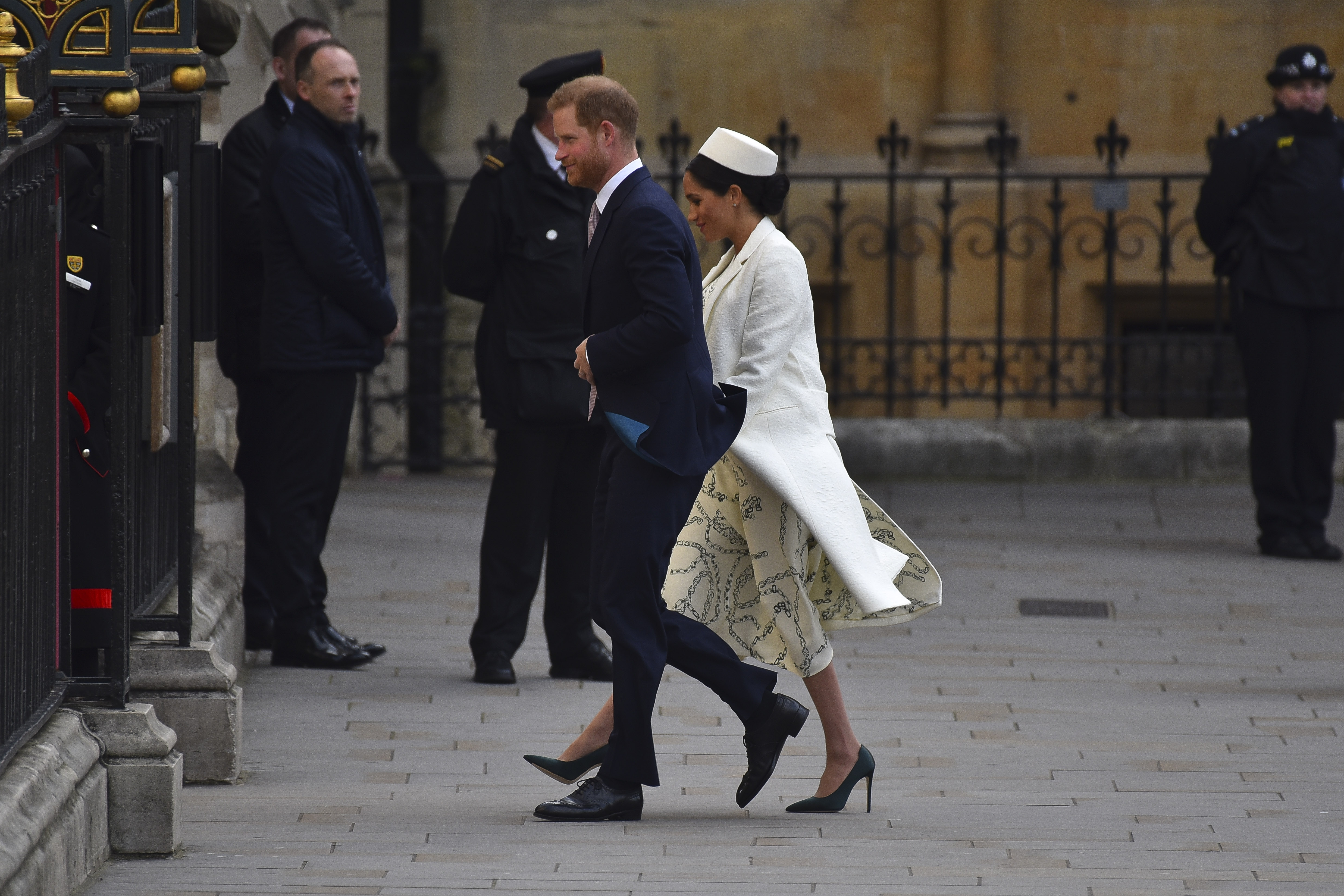 Le prince Harry et Meghan, duchesse de Sussex, lors du service du jour du Commonwealth à l'abbaye de Westminster, le 11 mars 2019, à Londres, en Angleterre. | Source : Getty Images