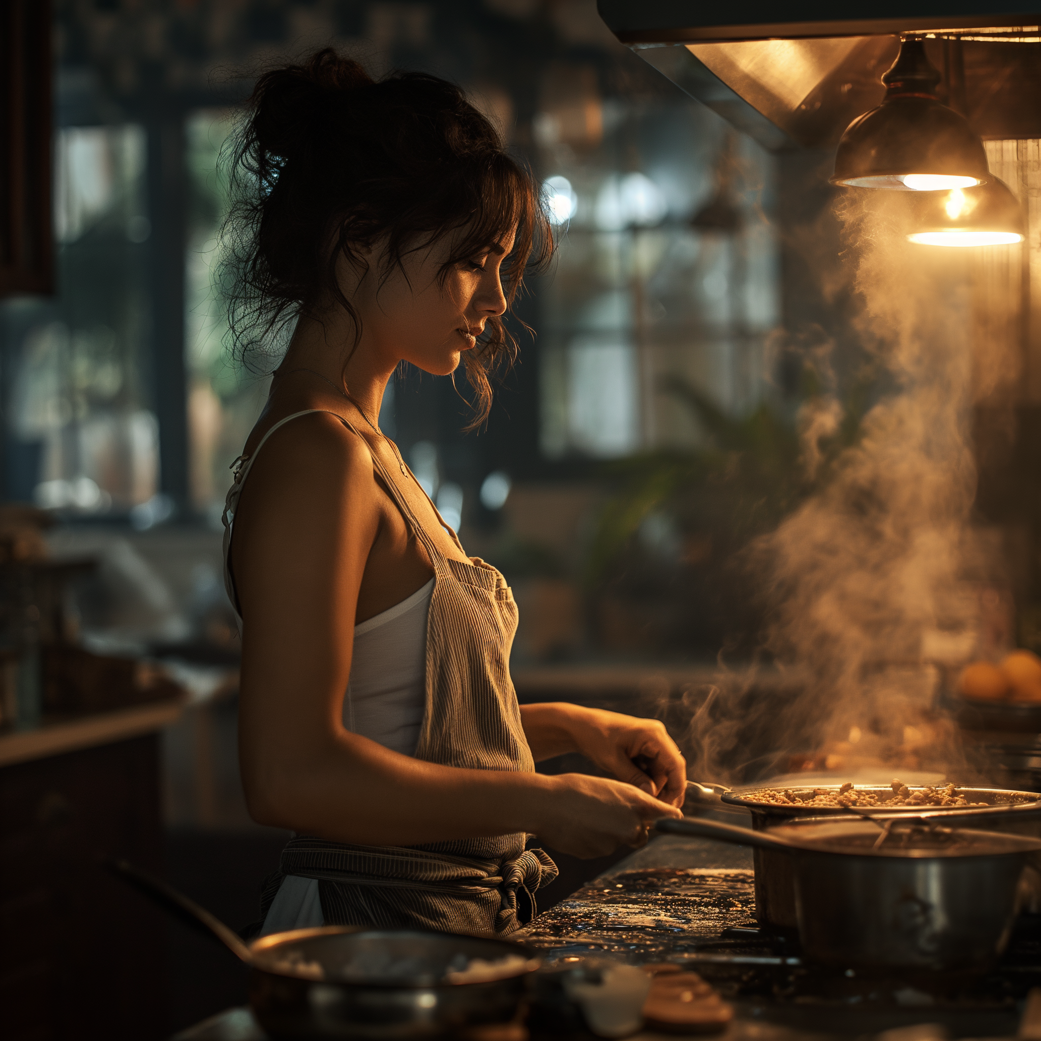 Une femme en train de cuisiner | Source : Midjourney