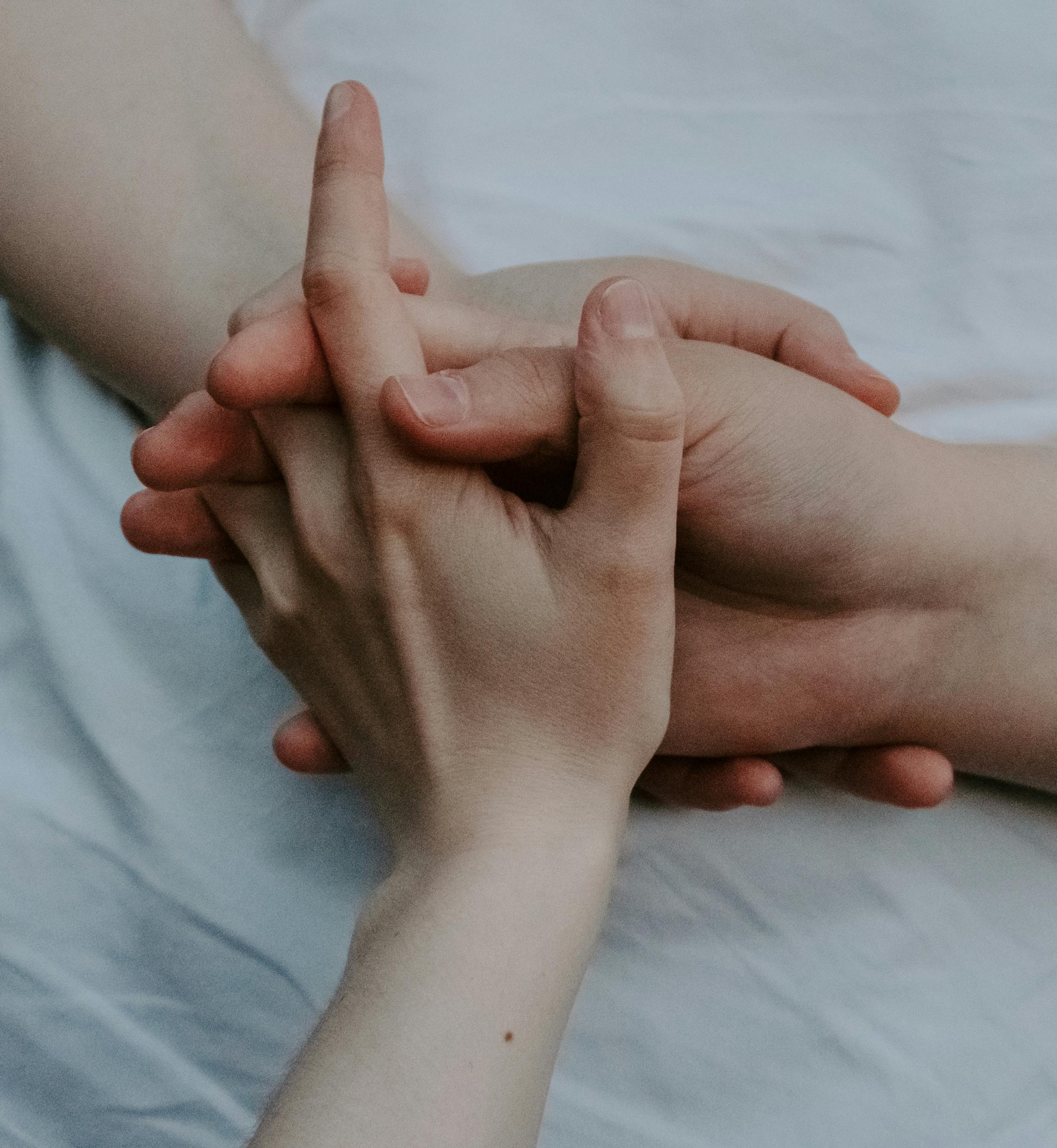 couple holding hands