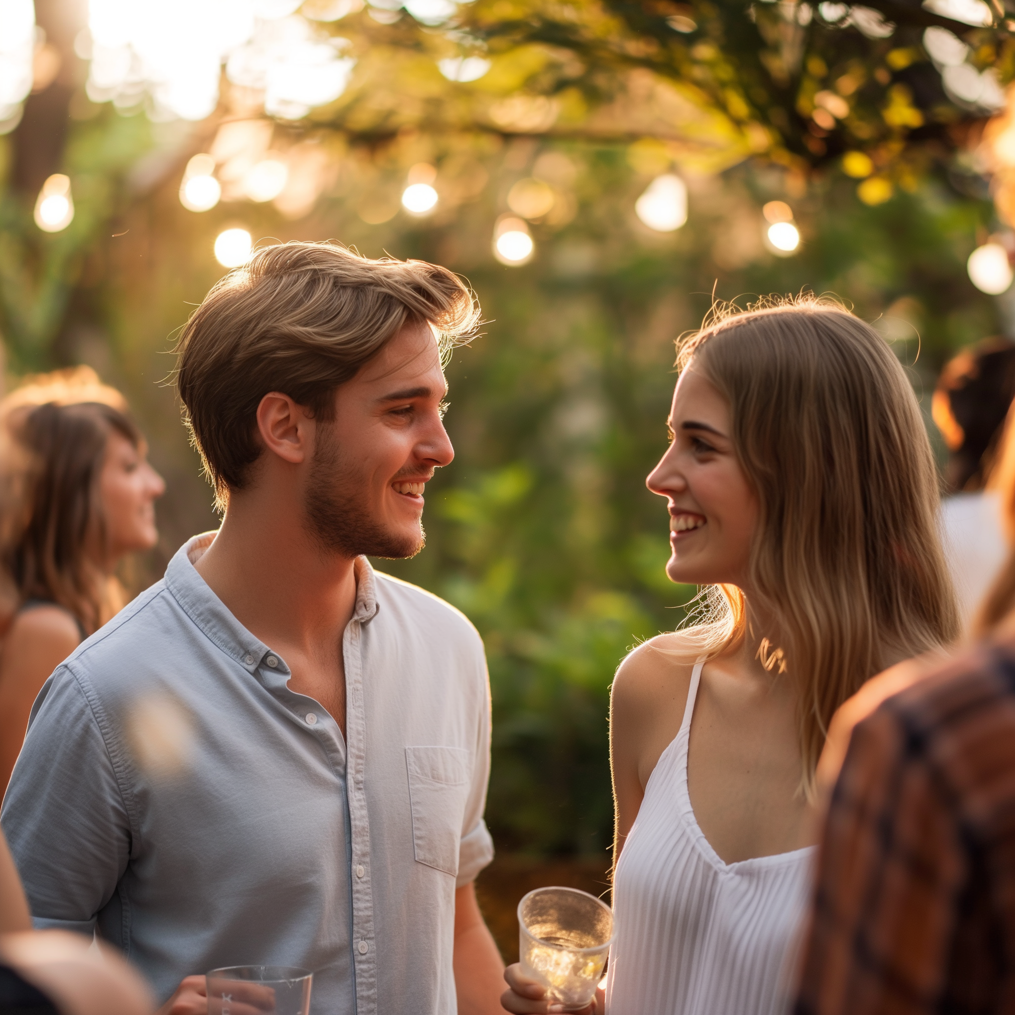 Un couple discute lors d'une fête | Source : Midjourney