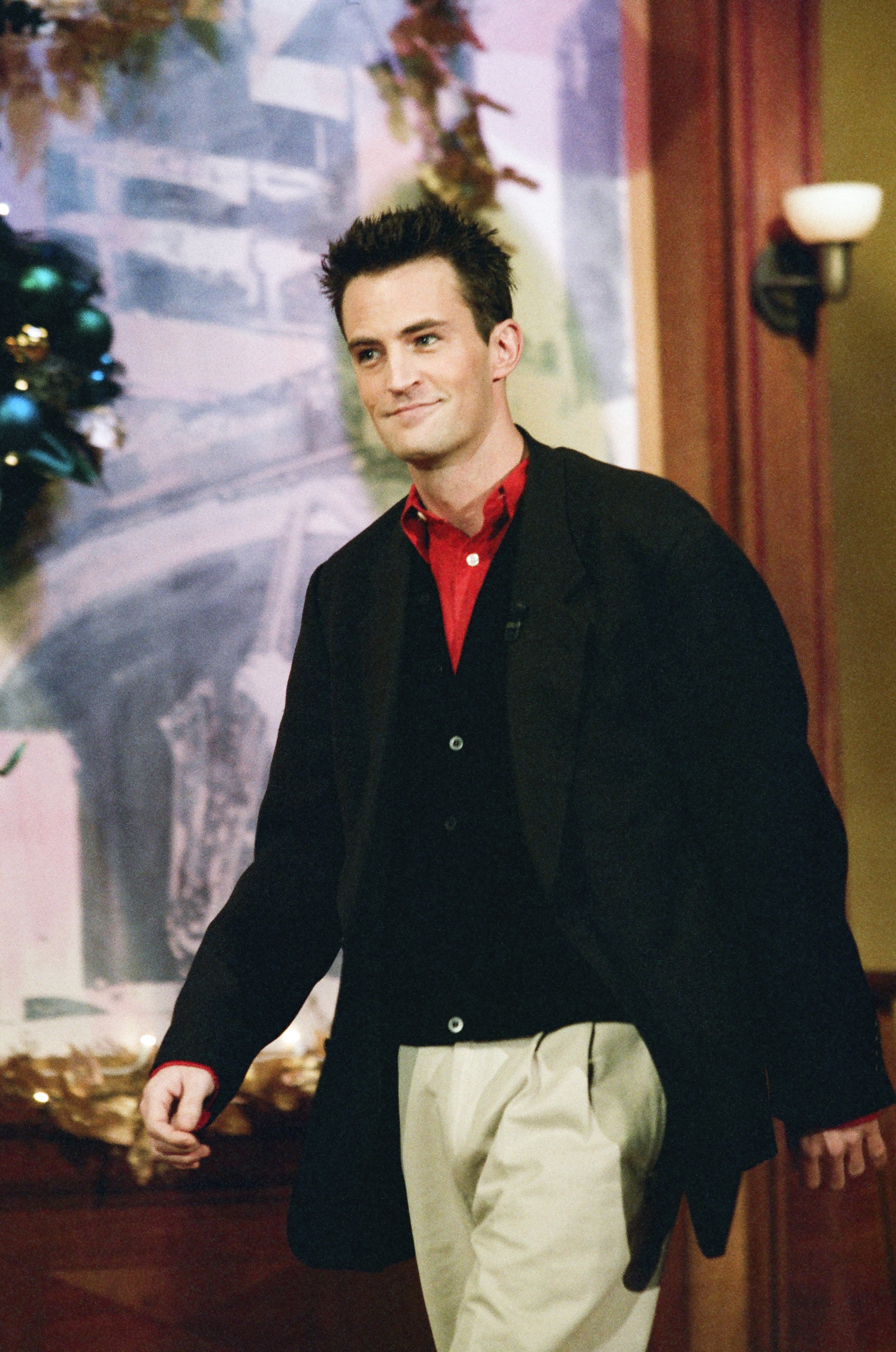 Matthew Perry lors d'une apparition au "Tonight Show with Jay Leno" le 18 décembre 1996 | Source : Getty Images