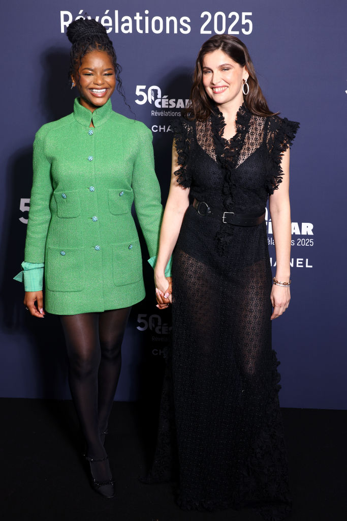 Melodie Simina et Laetitia Casta à la soirée des Révélations des Cesar au Pavillon Cambon le 20 janvier 2025 à Paris, France | Source : Getty Images