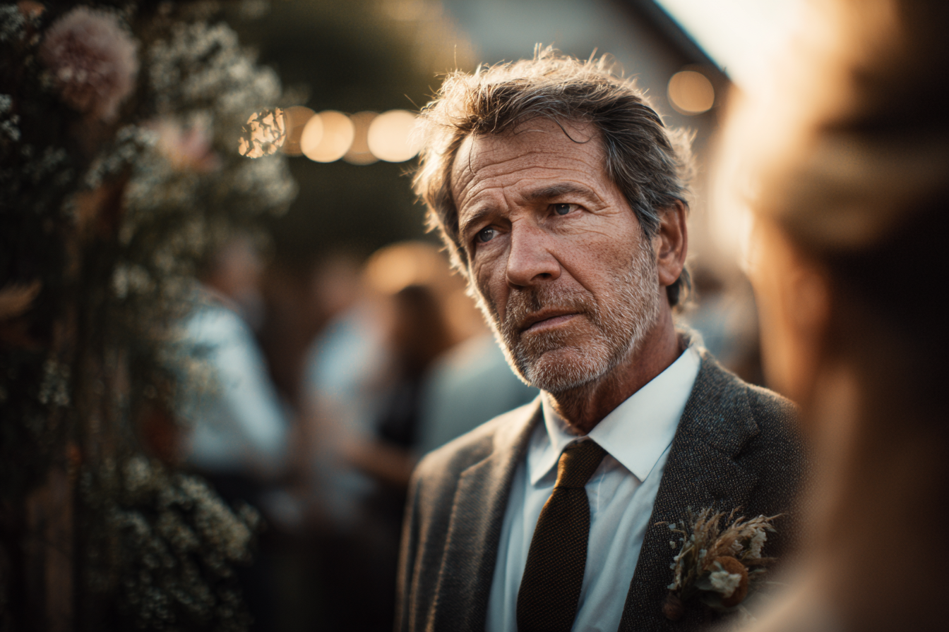 Un homme âgé qui parle à une femme | Source : Midjourney