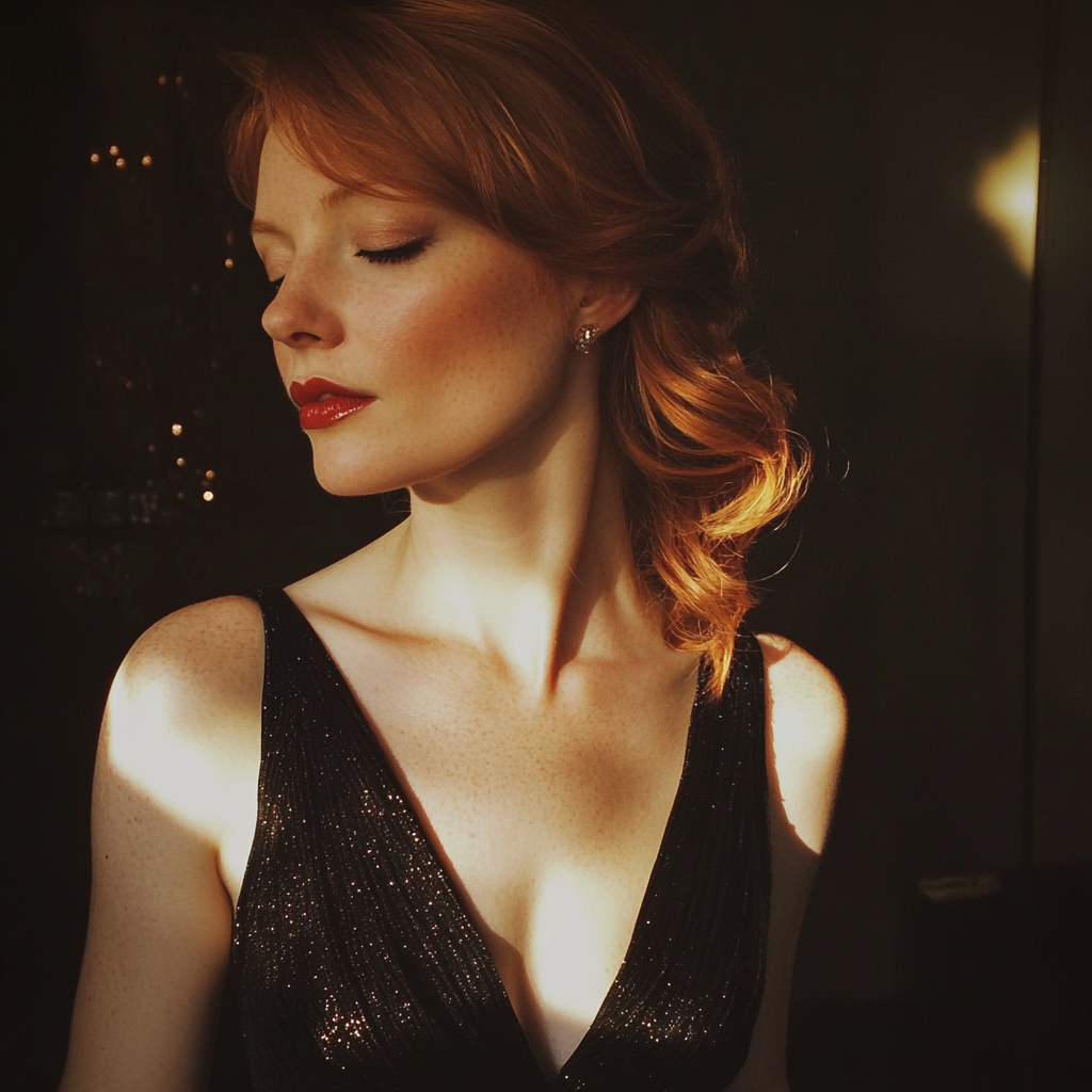 Une rousse lors d'un gala | Source : Midjourney