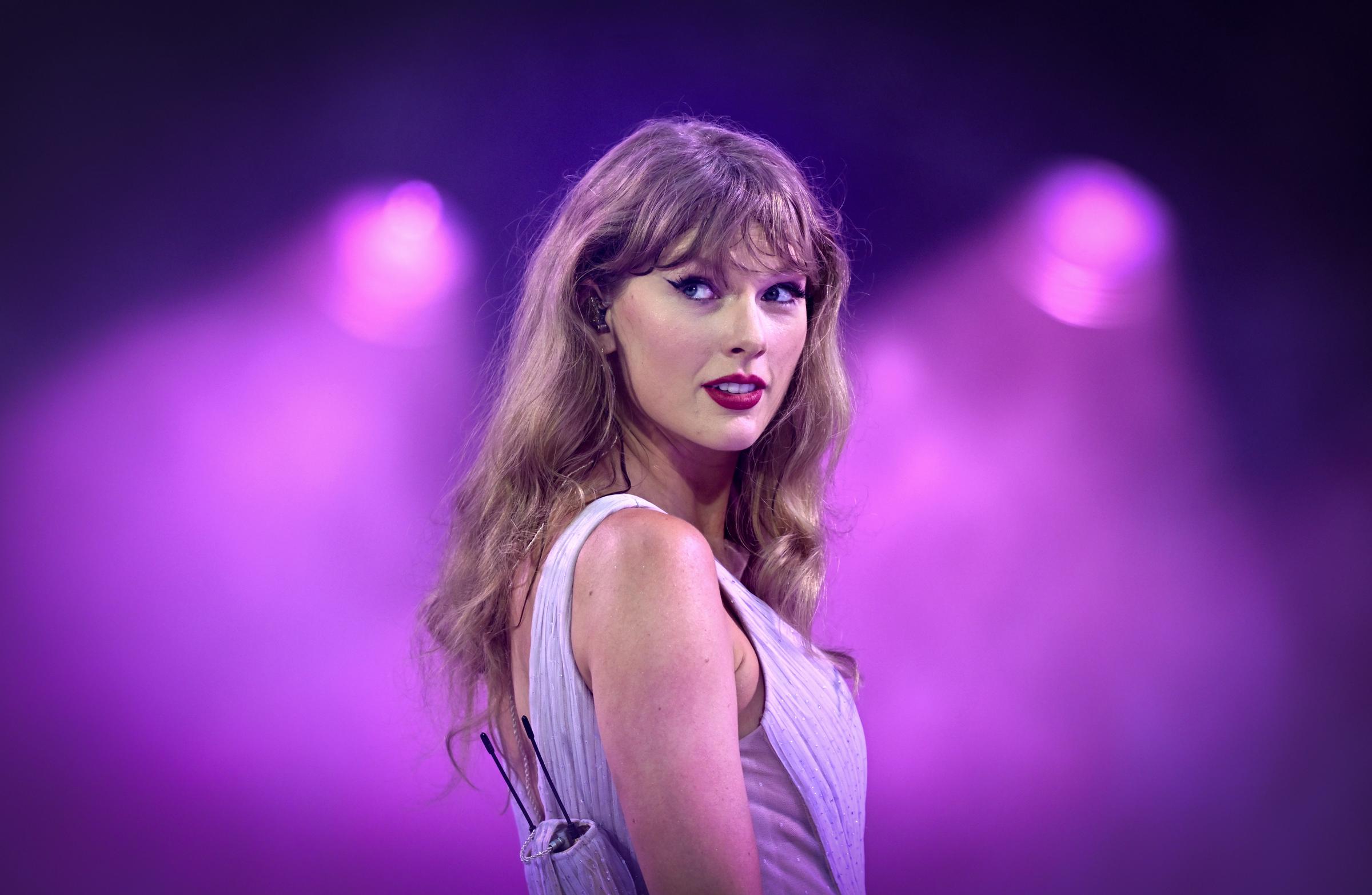 Taylor Swift lors de sa tournée "Taylor Swift | The Eras Tour", le 15 août 2024, à Londres, en Angleterre. | Source : Getty Images