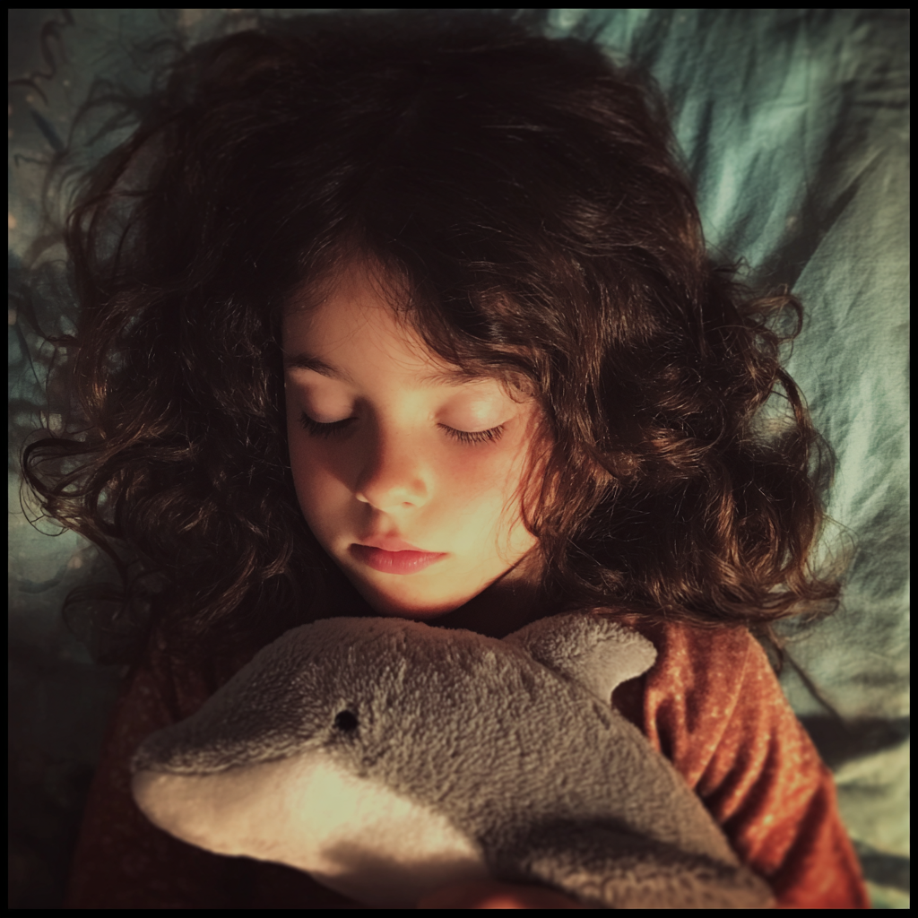 Une petite fille endormie | Source : Midjourney