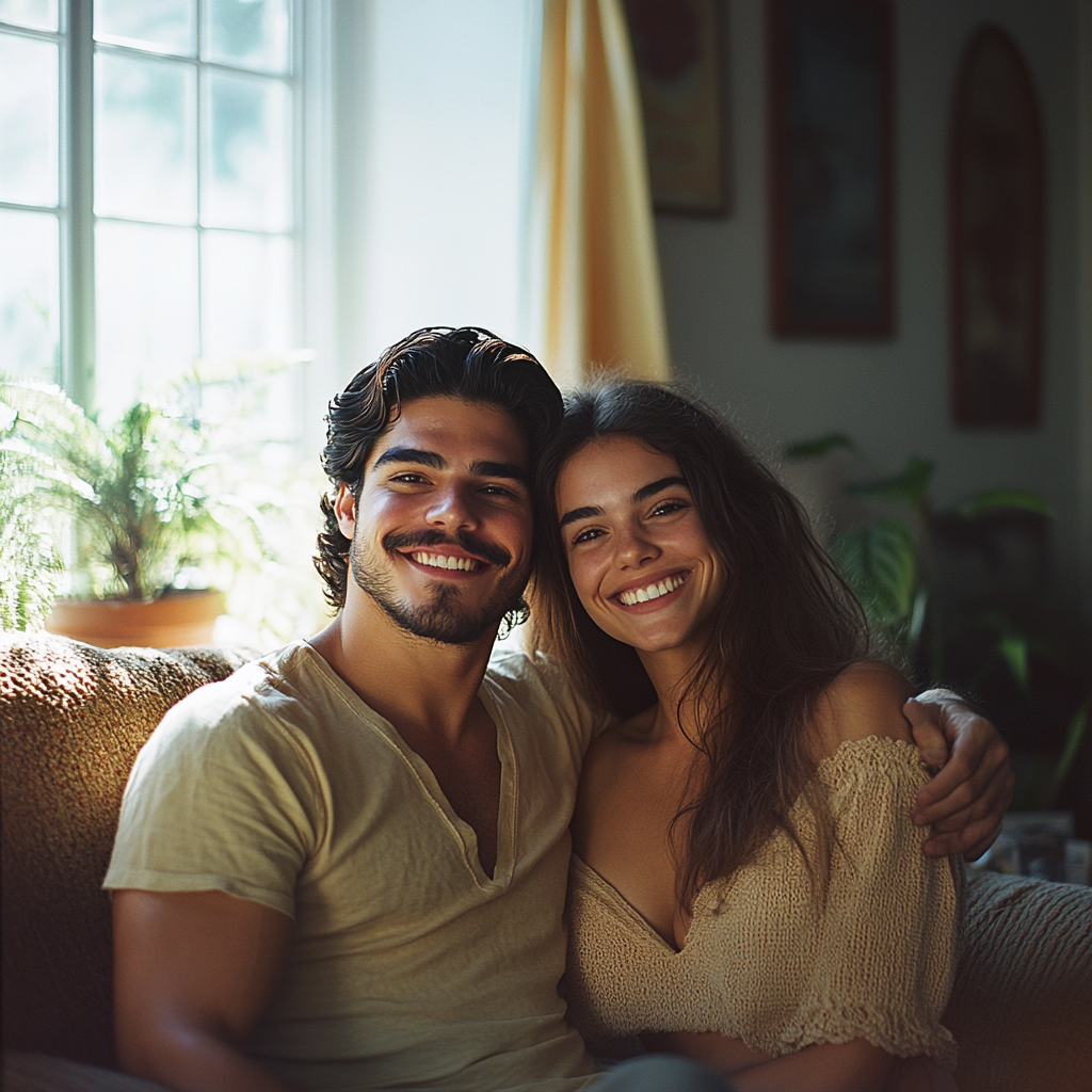 Un couple heureux dans sa nouvelle maison | Source : Midjourney