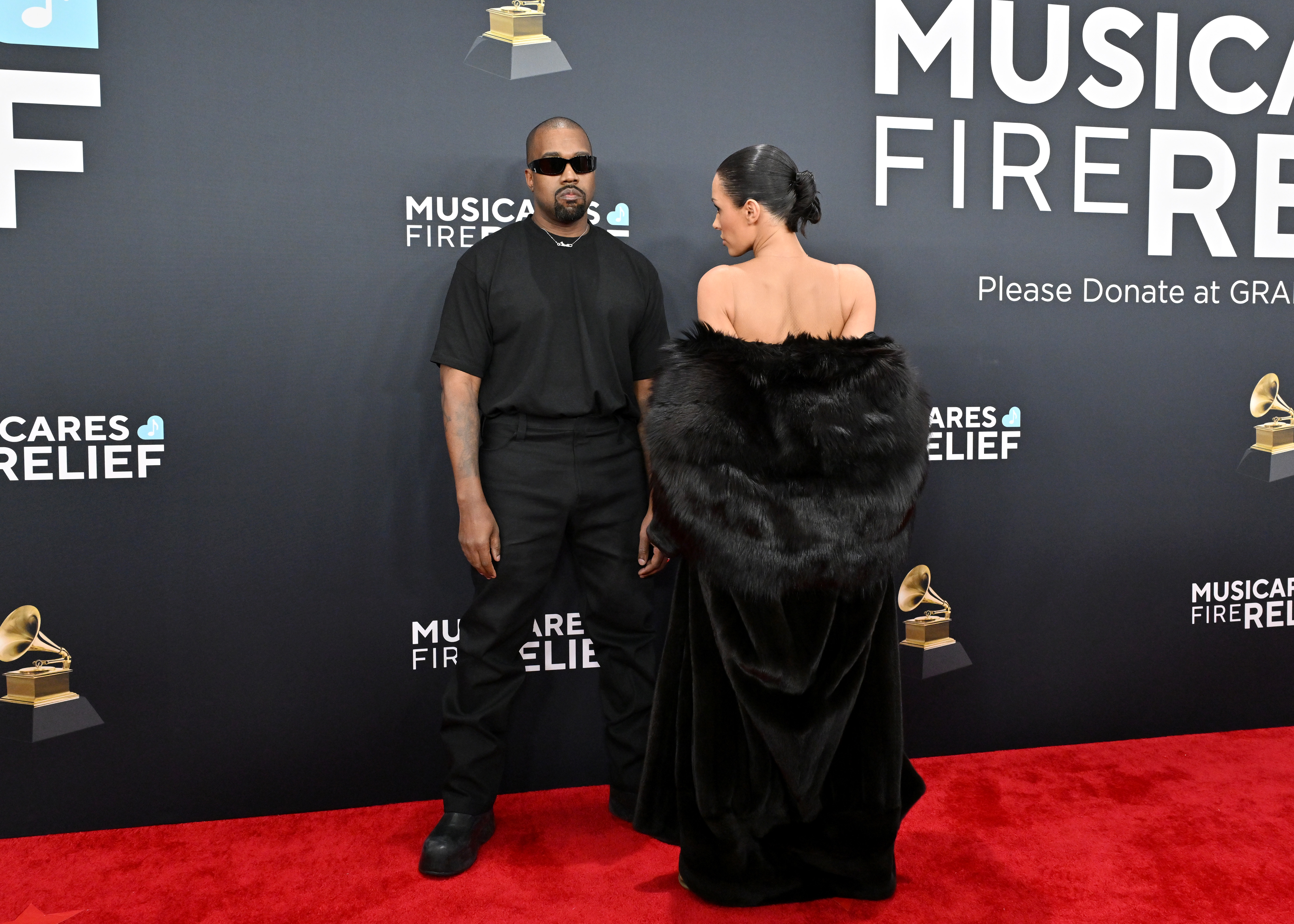 Kanye West et Bianca Censori lors de la 67e cérémonie des Grammy Awards à Los Angeles, en Californie, le 2 février 2025. | Source : Getty Images