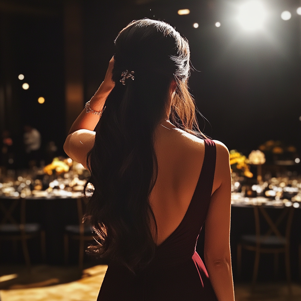 Une femme qui se tient la tête | Source : Midjourney