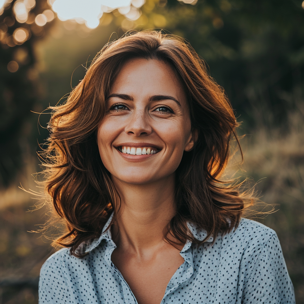 Une femme souriante | Source : Midjourney