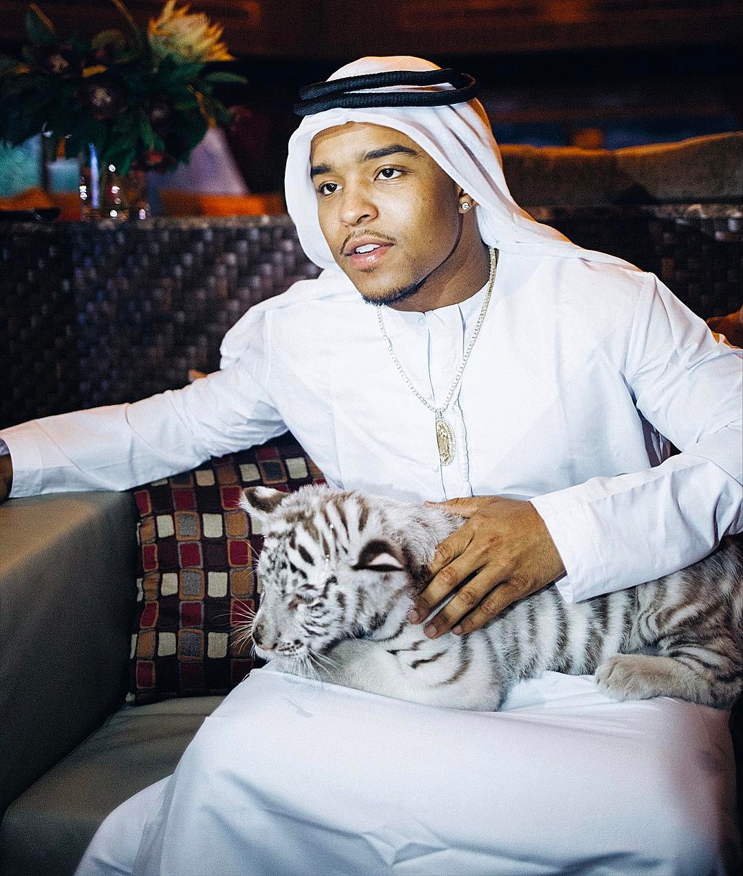 Justin Combs photographié avec un animal sauvage, en date de mai 2017 | Source : Instagram/princejdc