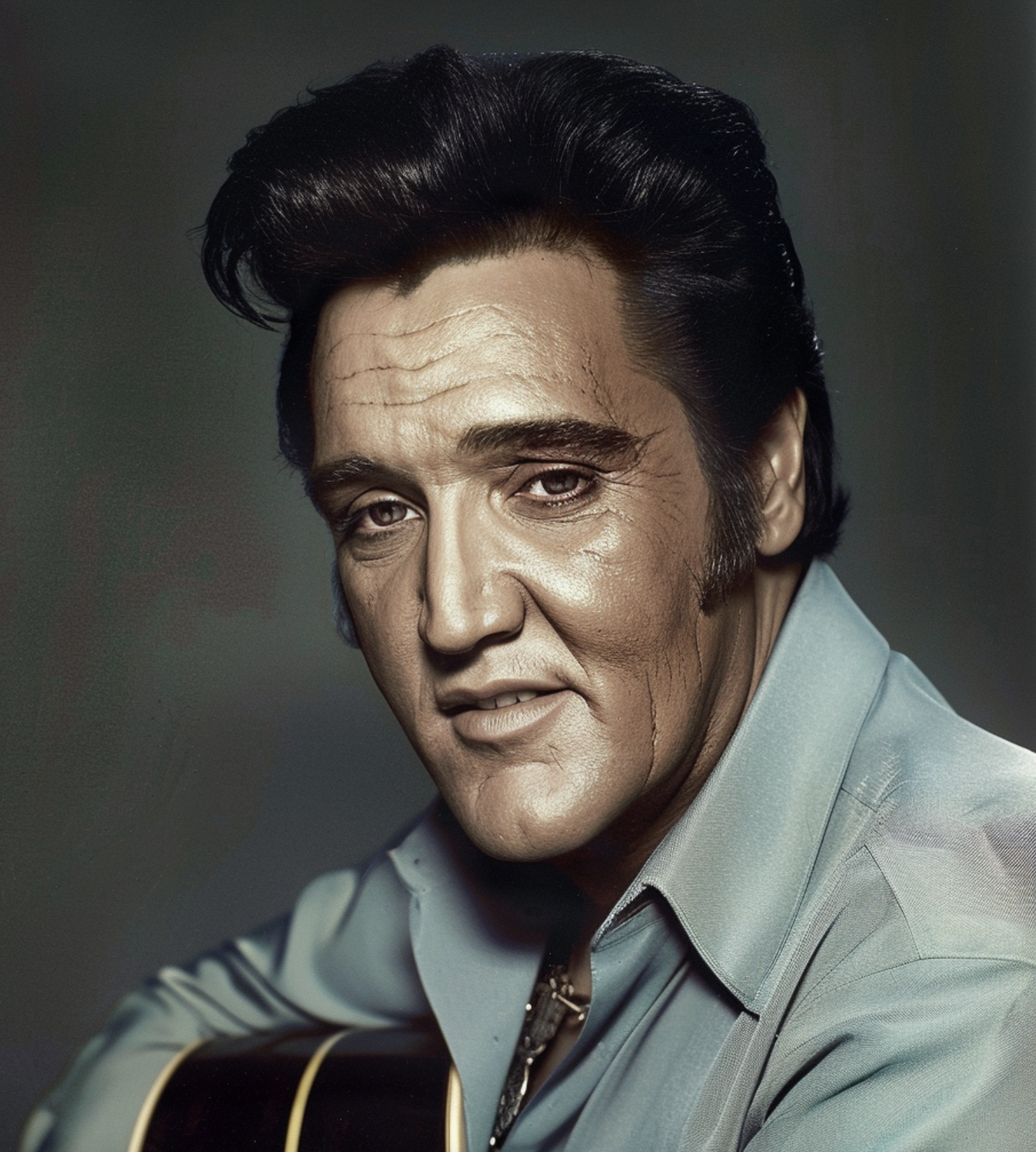Image IA d'Elvis Presley dans sa vieillesse | Source : Midjourney