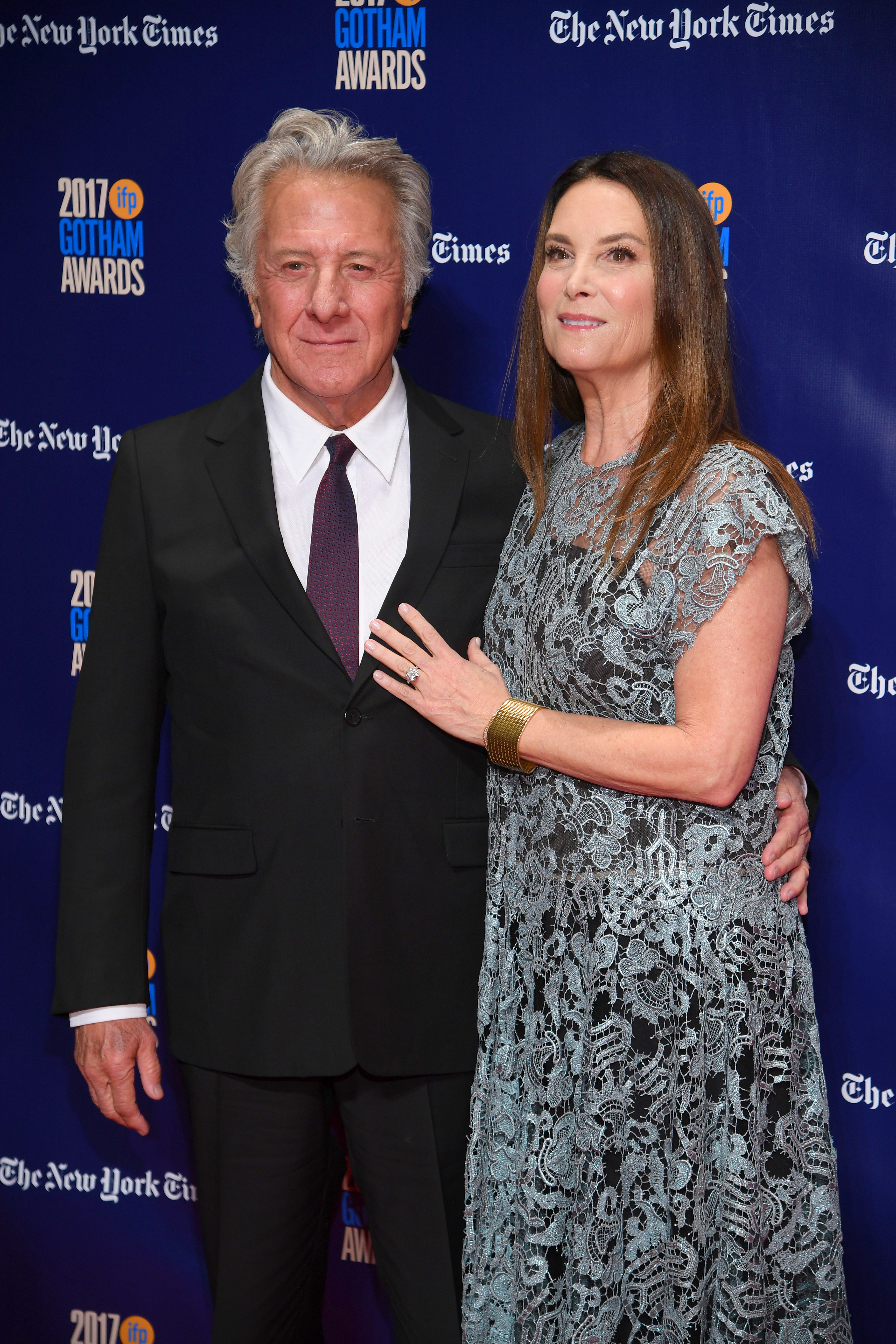 Dustin Hoffman et Lisa Hoffman lors de la 27e édition des Gotham Independent Film Awards de l'IFP, à New York, le 27 novembre 2017. | Source : Getty Images