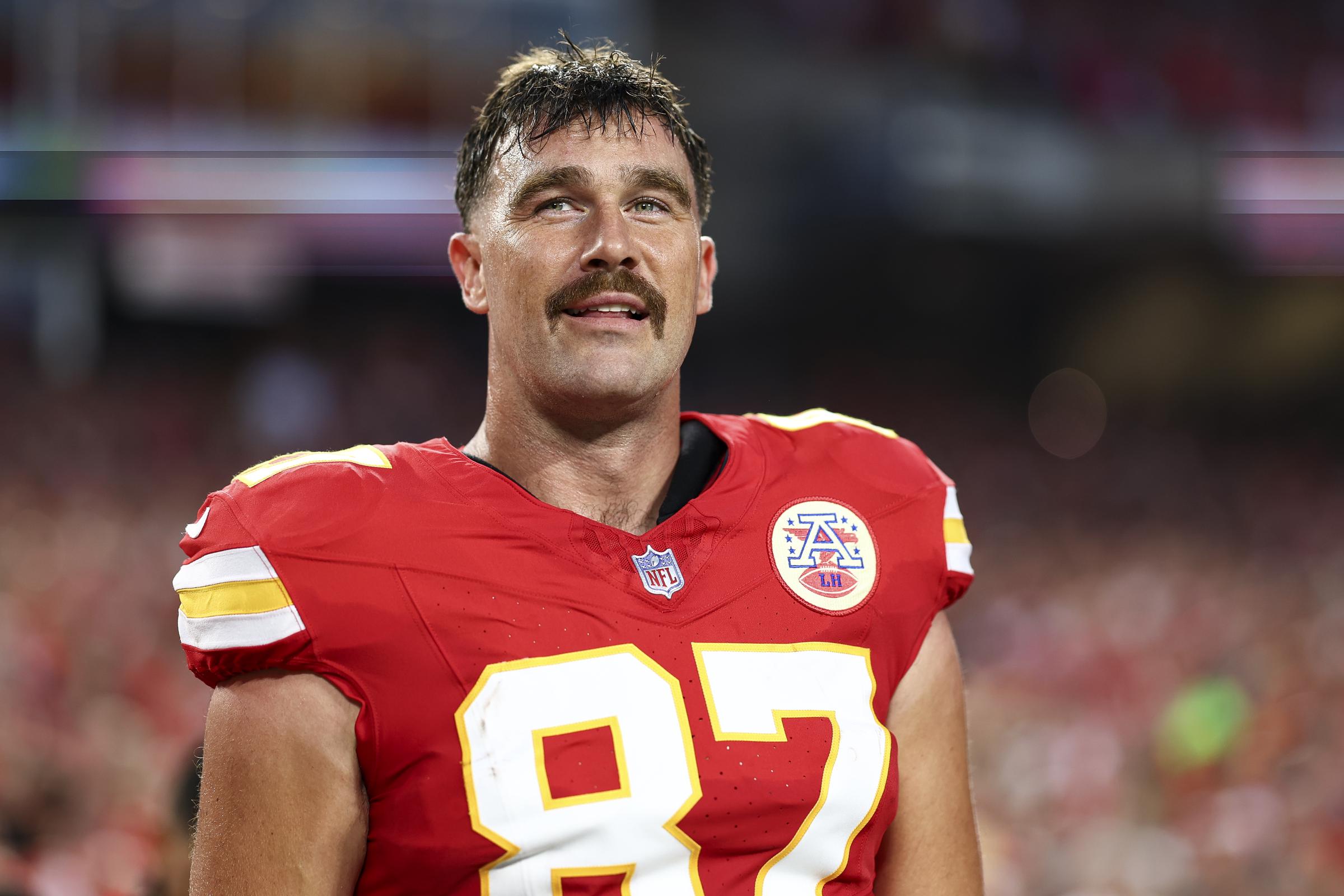 Travis Kelce lors d'un match de football NFL contre les Baltimore Ravens à Kansas City, Missouri, le 5 septembre 2024 | Source : Getty Images