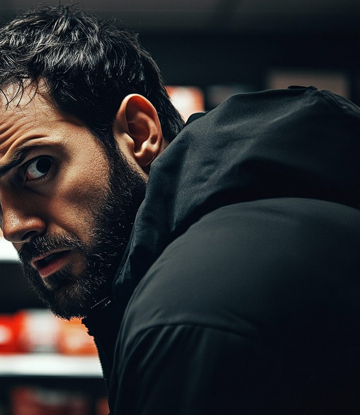 Un homme inquiet dans une épicerie | Source : Midjourney