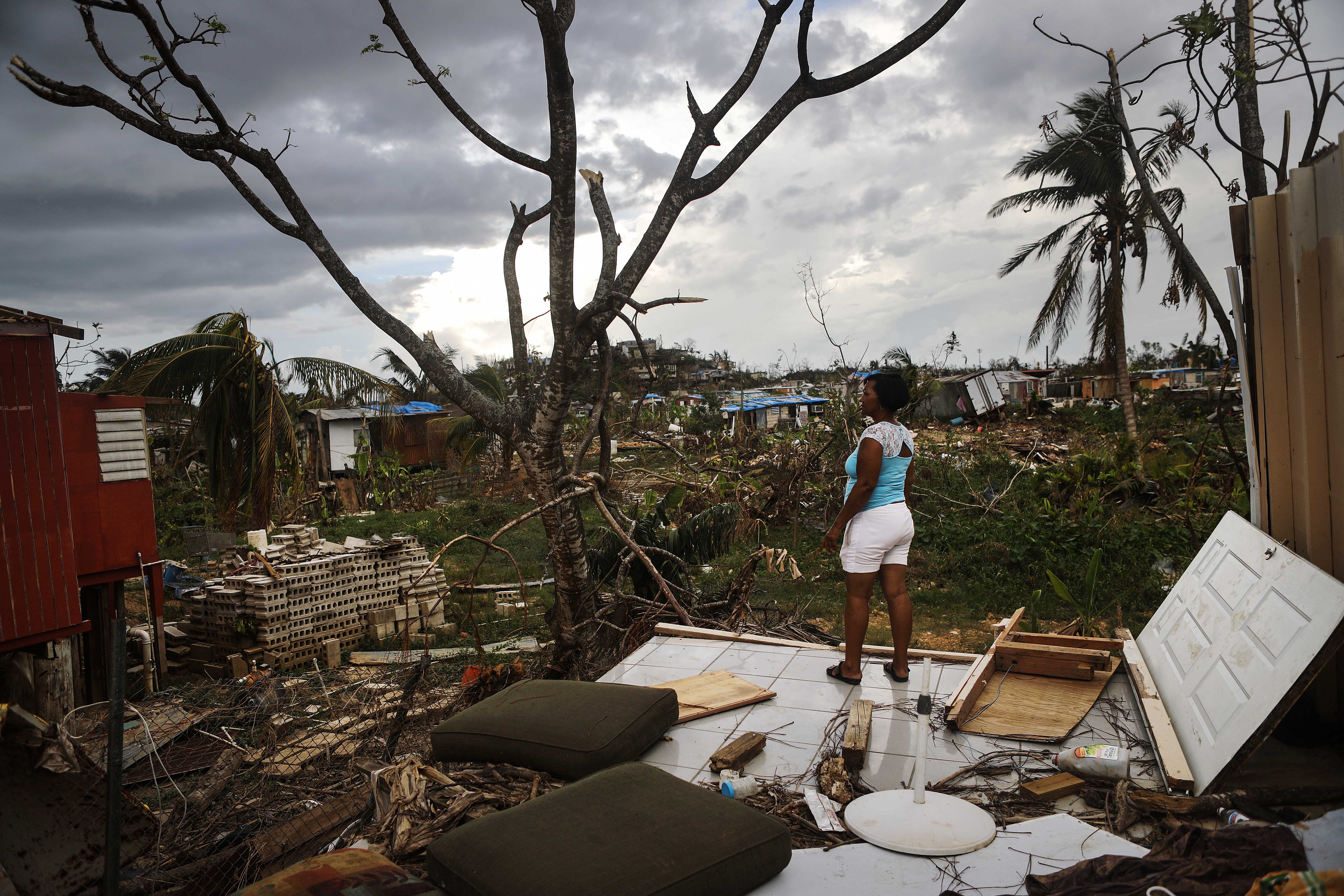 La destruction de Porto Rico après le passage de l'ouragan Maria en 2017 | Source : Getty Images
