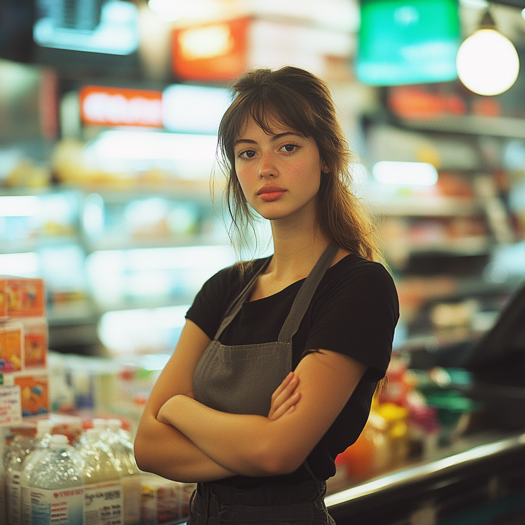 Une caissière dans un magasin | Source : Midjourney