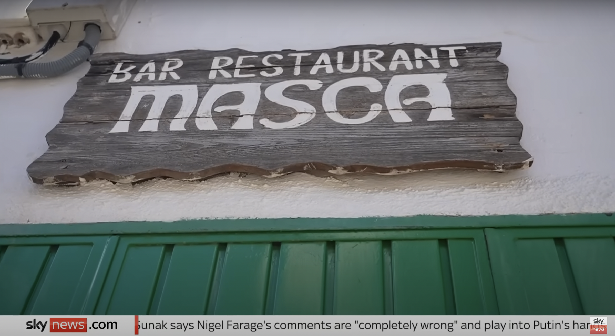 Une capture d'écran de Bar Restaurant in Masca, un restaurant situé près de la zone où Jay Slater a été vu pour la dernière fois, datée du 23 juin 2024 | Source : YouTube/SkyNews