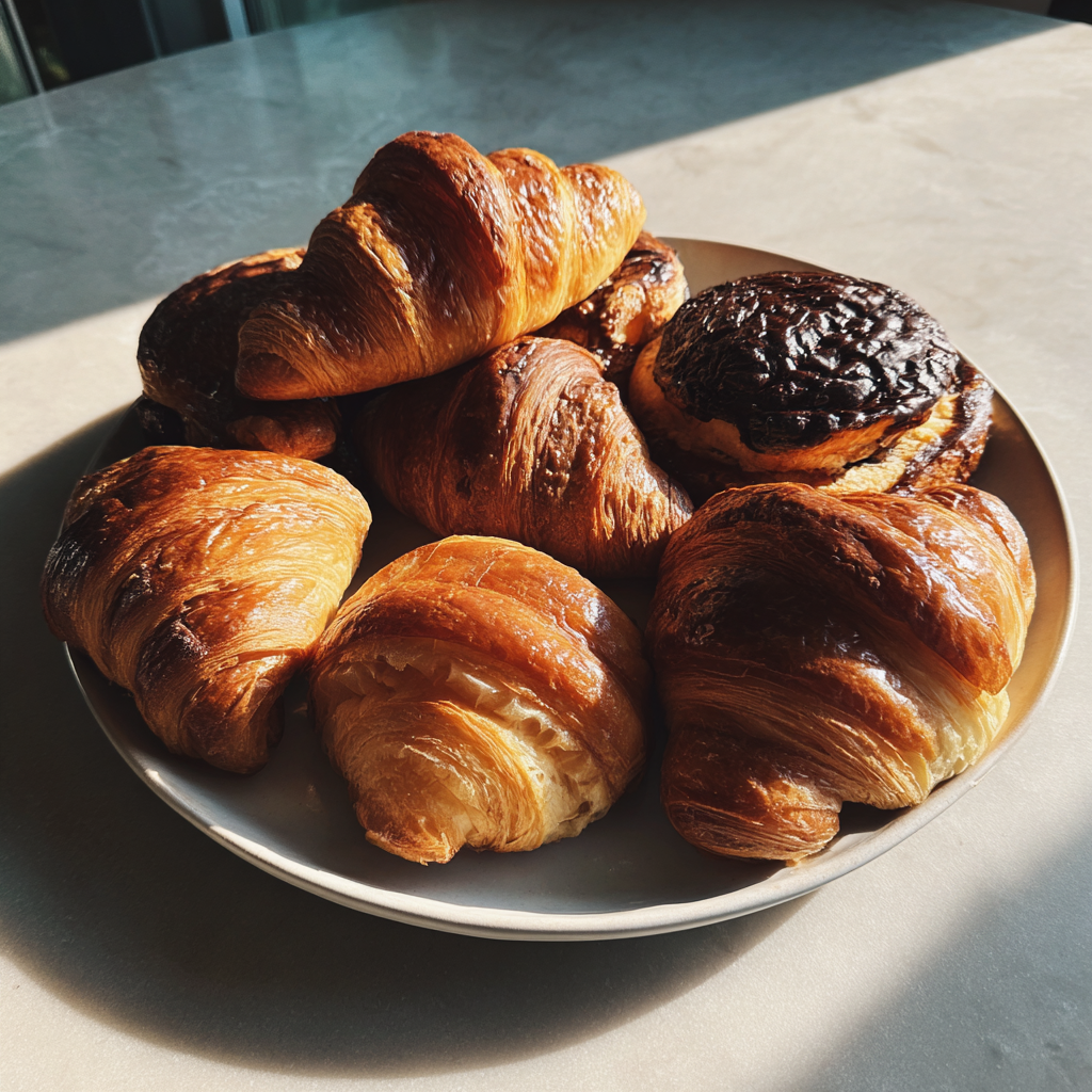 Pâtisseries sur une assiette | Source : Midjourney